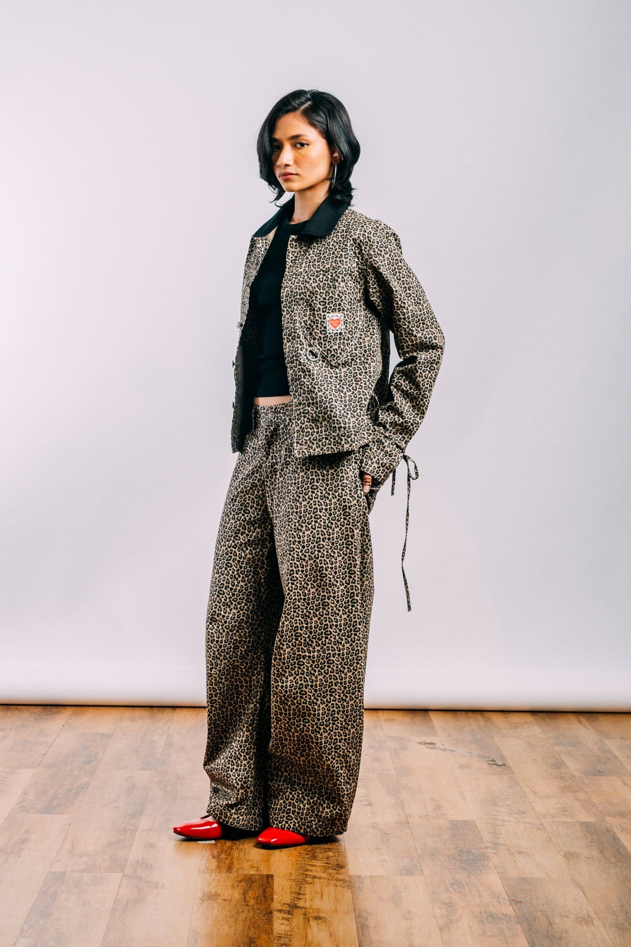 Kokoro Work Jacket 'Leopard Print Twill'