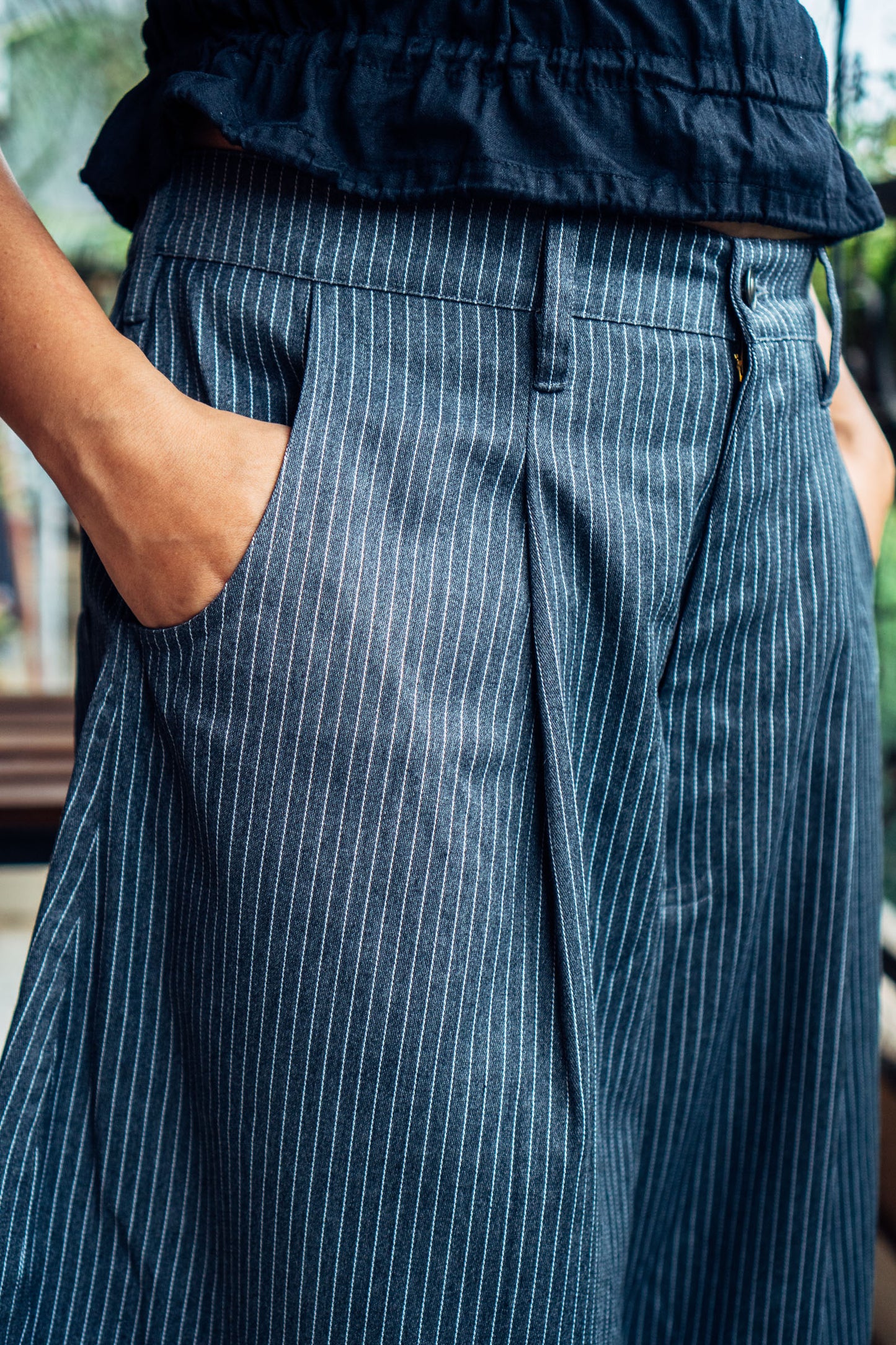 Really Wide Shorts 'Grey Stripes'