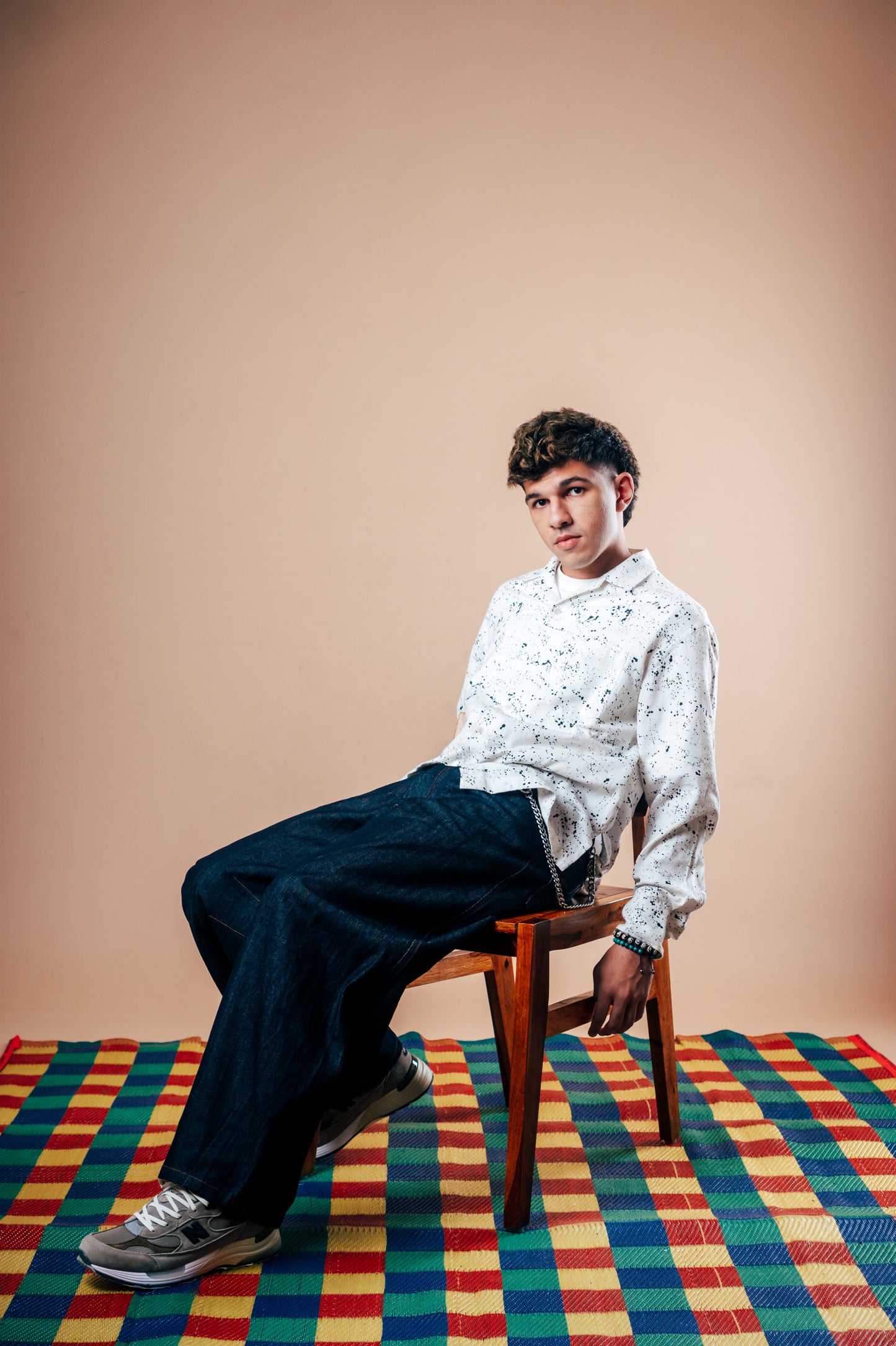 L/S Camp Shirt 'Paint Splatter Khadi'