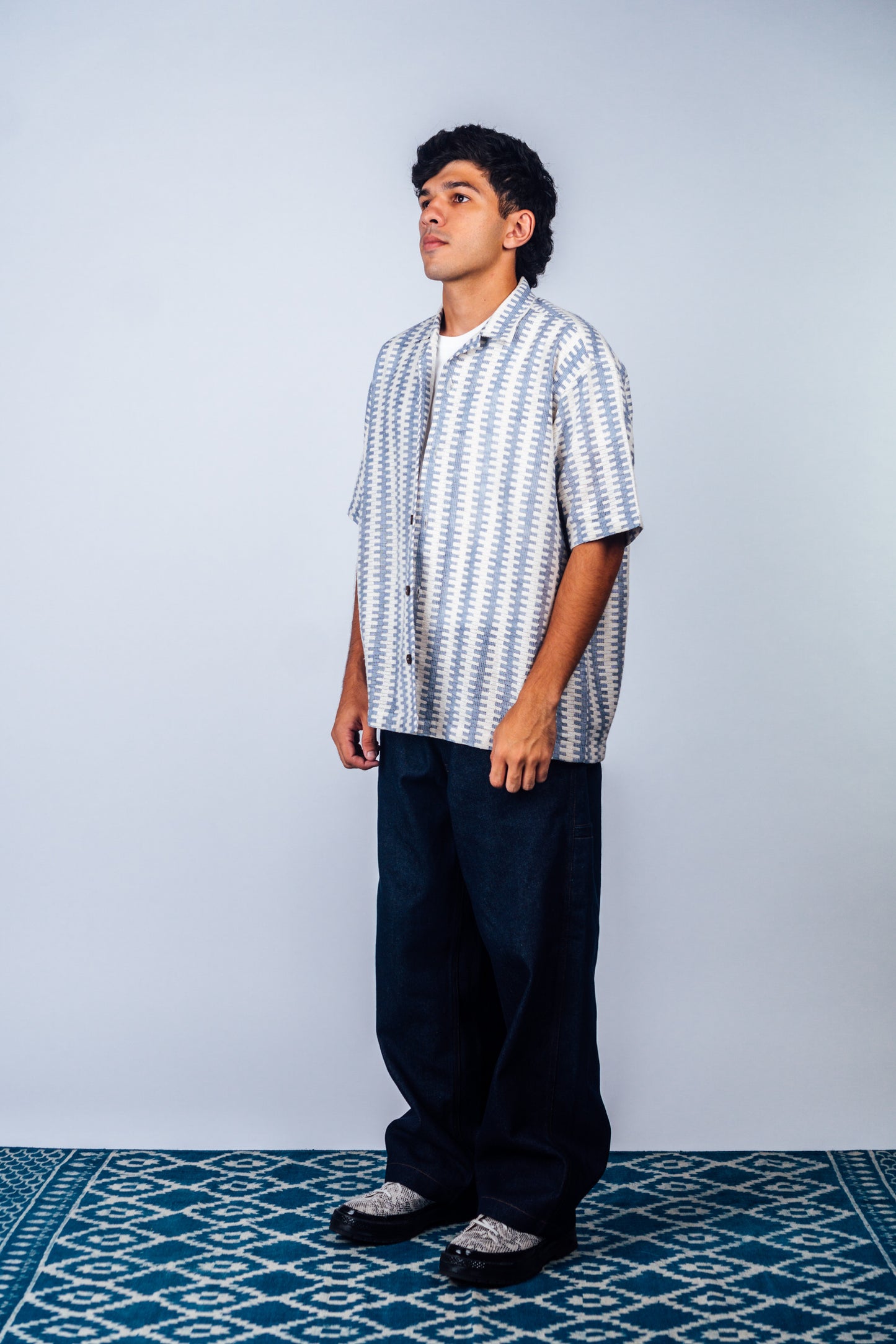 Crochet Shirt 'Light Blue'