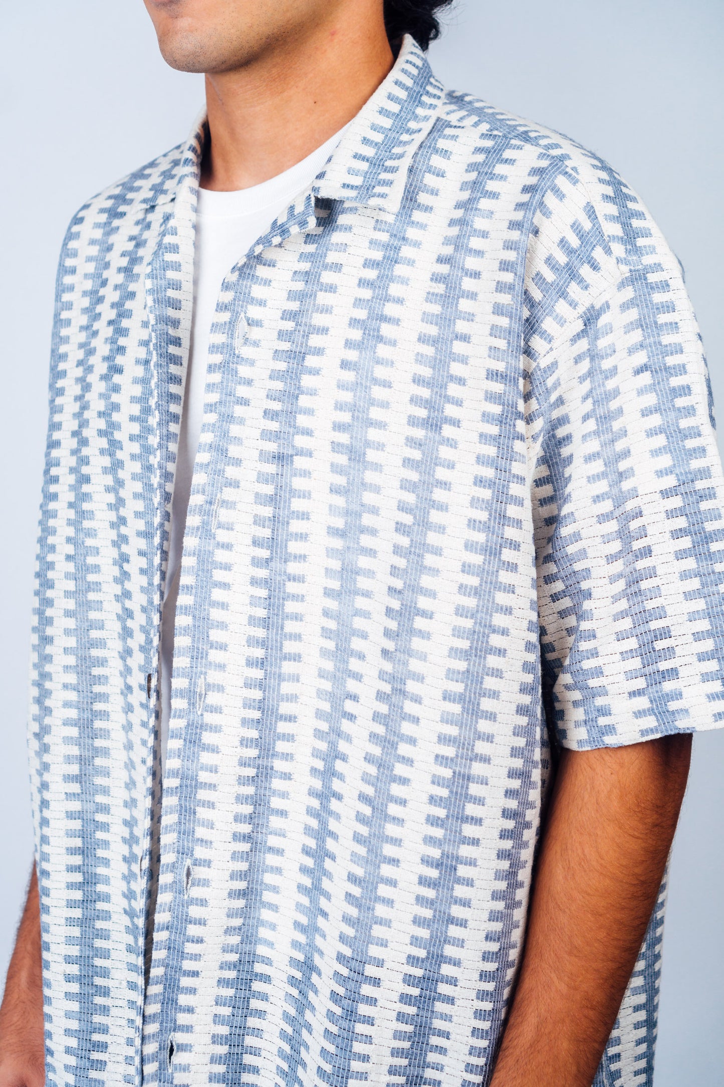 Crochet Shirt 'Light Blue'