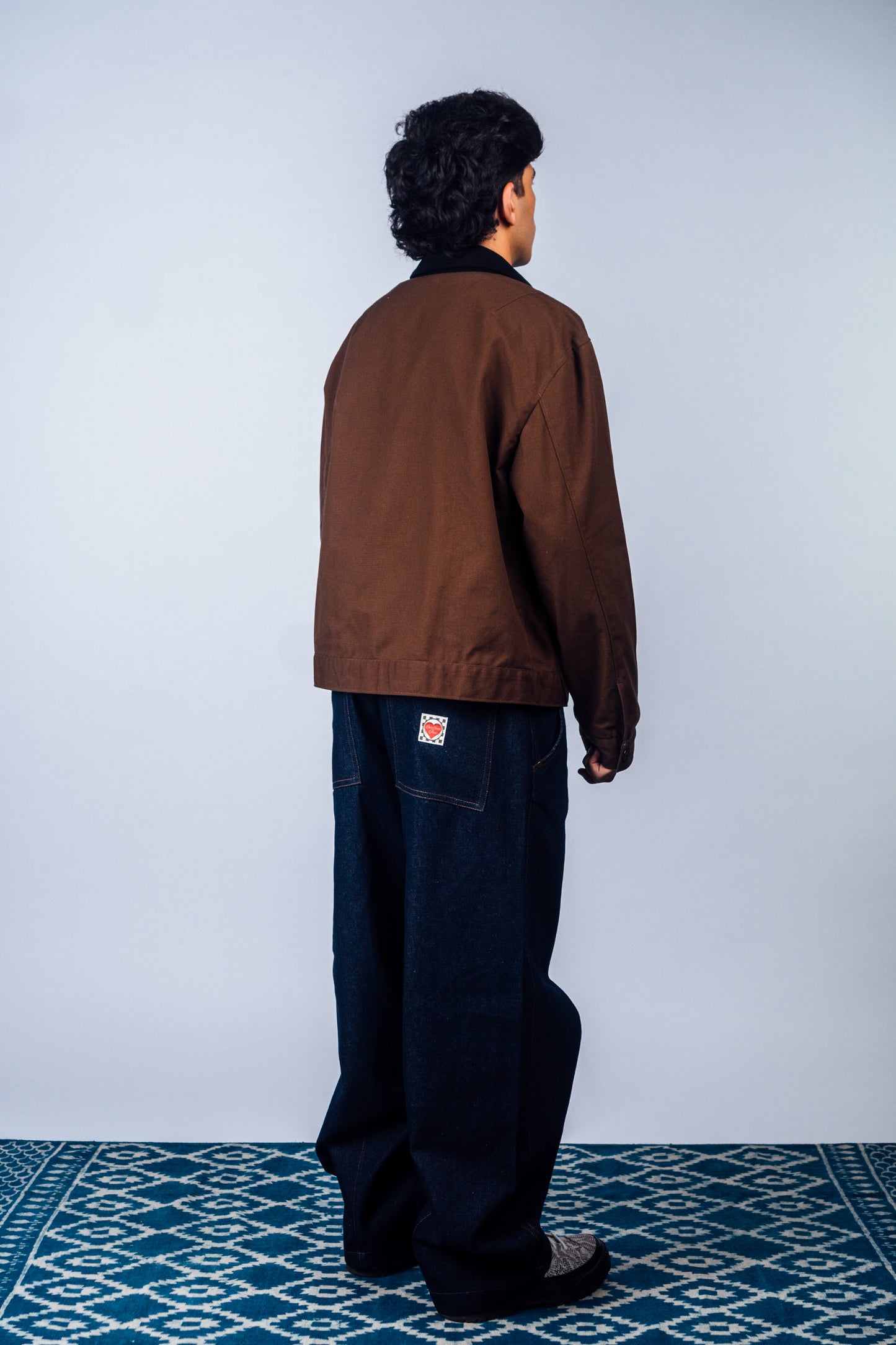 Zip Up Work Jacket 'Brown Canvas'