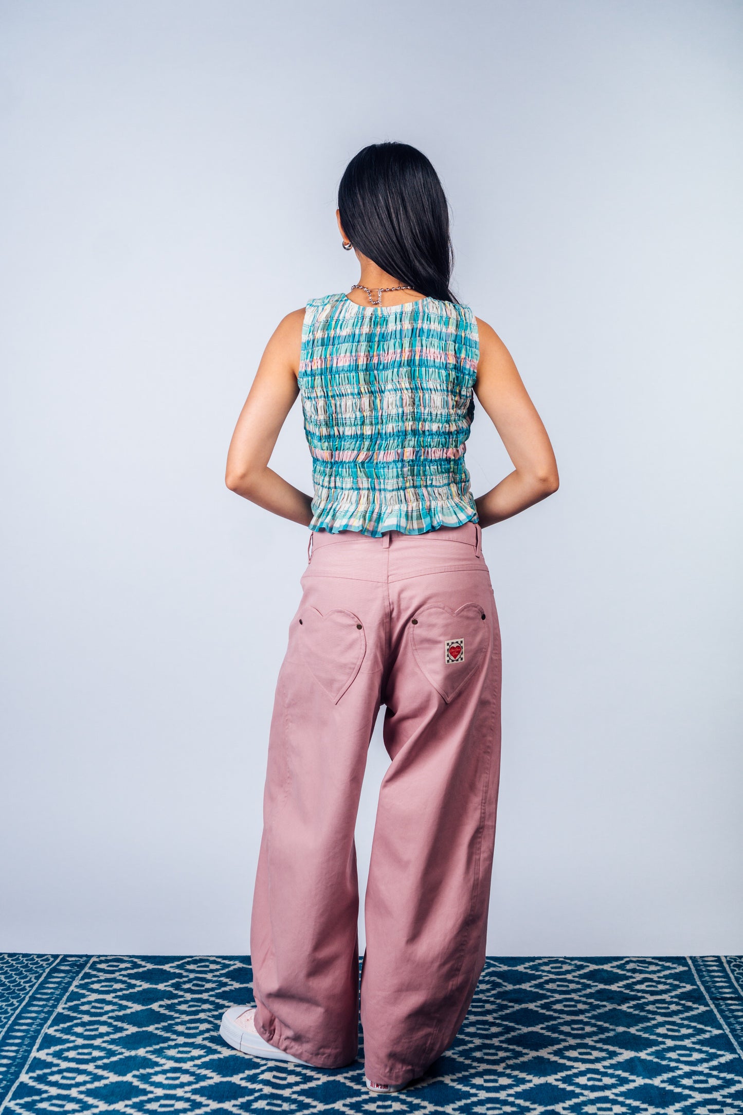 Ruched Top 'Madras Magic 06'