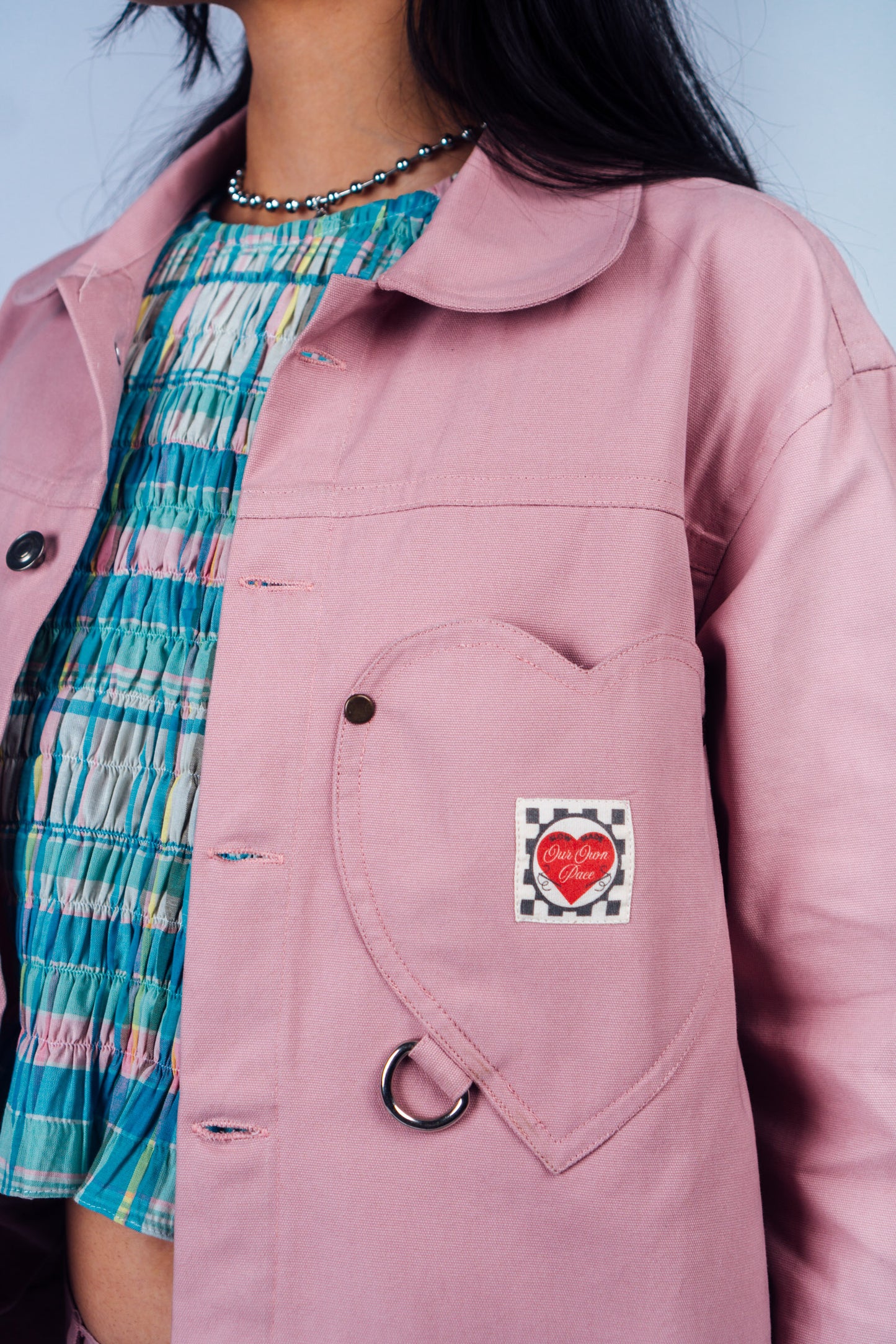 Kokoro Work Jacket 'Dust Pink Canvas'