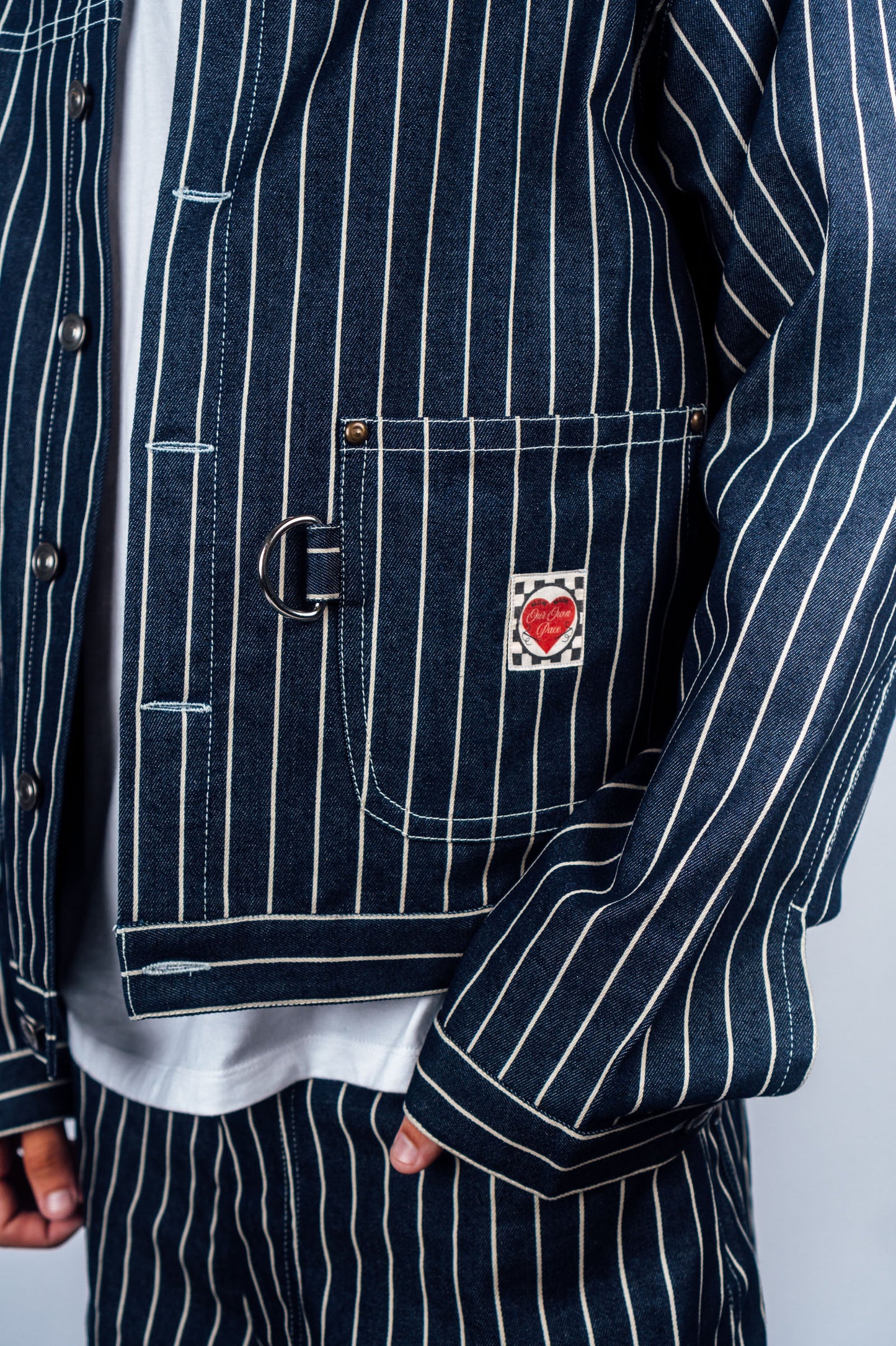 Denim Work Jacket 'Railroad Stripe'