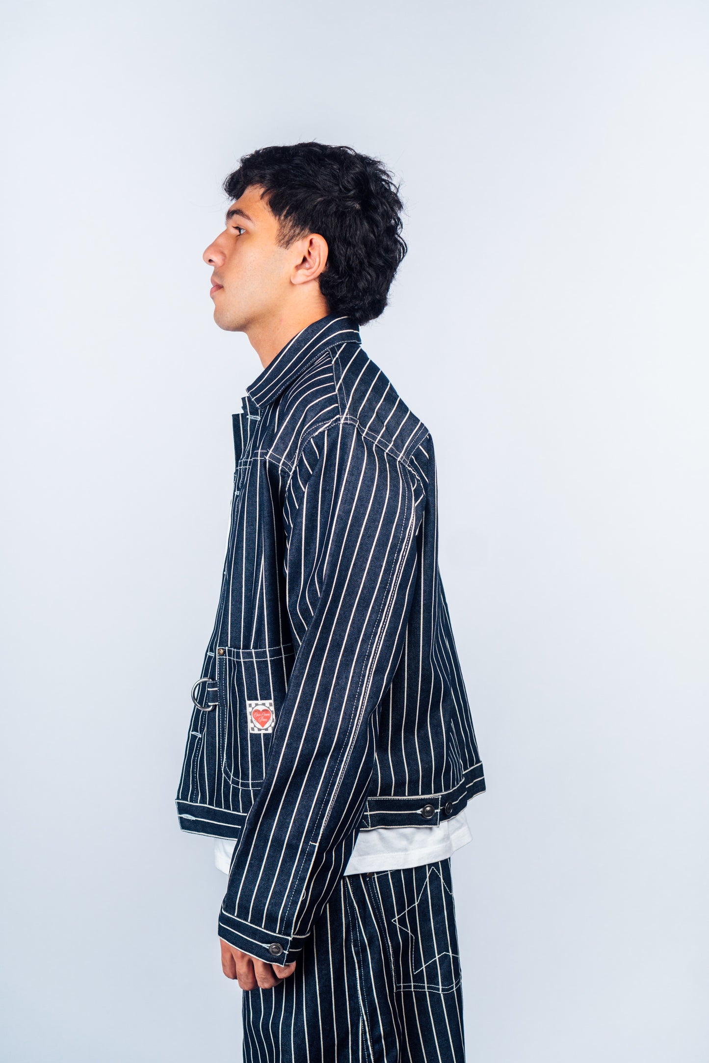 Denim Work Jacket 'Railroad Stripe'