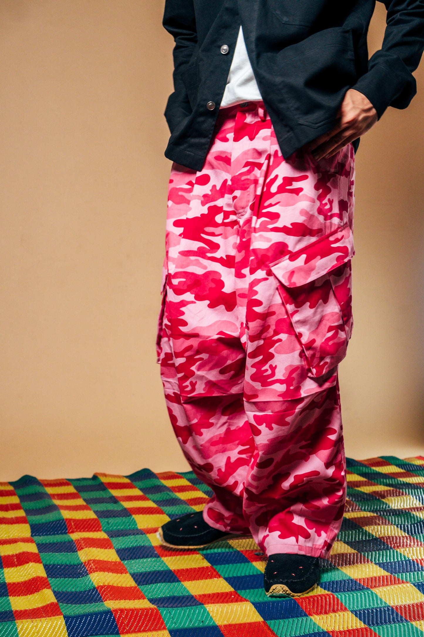 Balloon Cargo Pants 'Pink Camo'