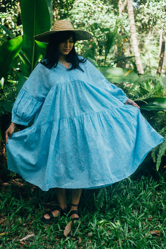 Jasmine Dress 'Light Blue Khadi'