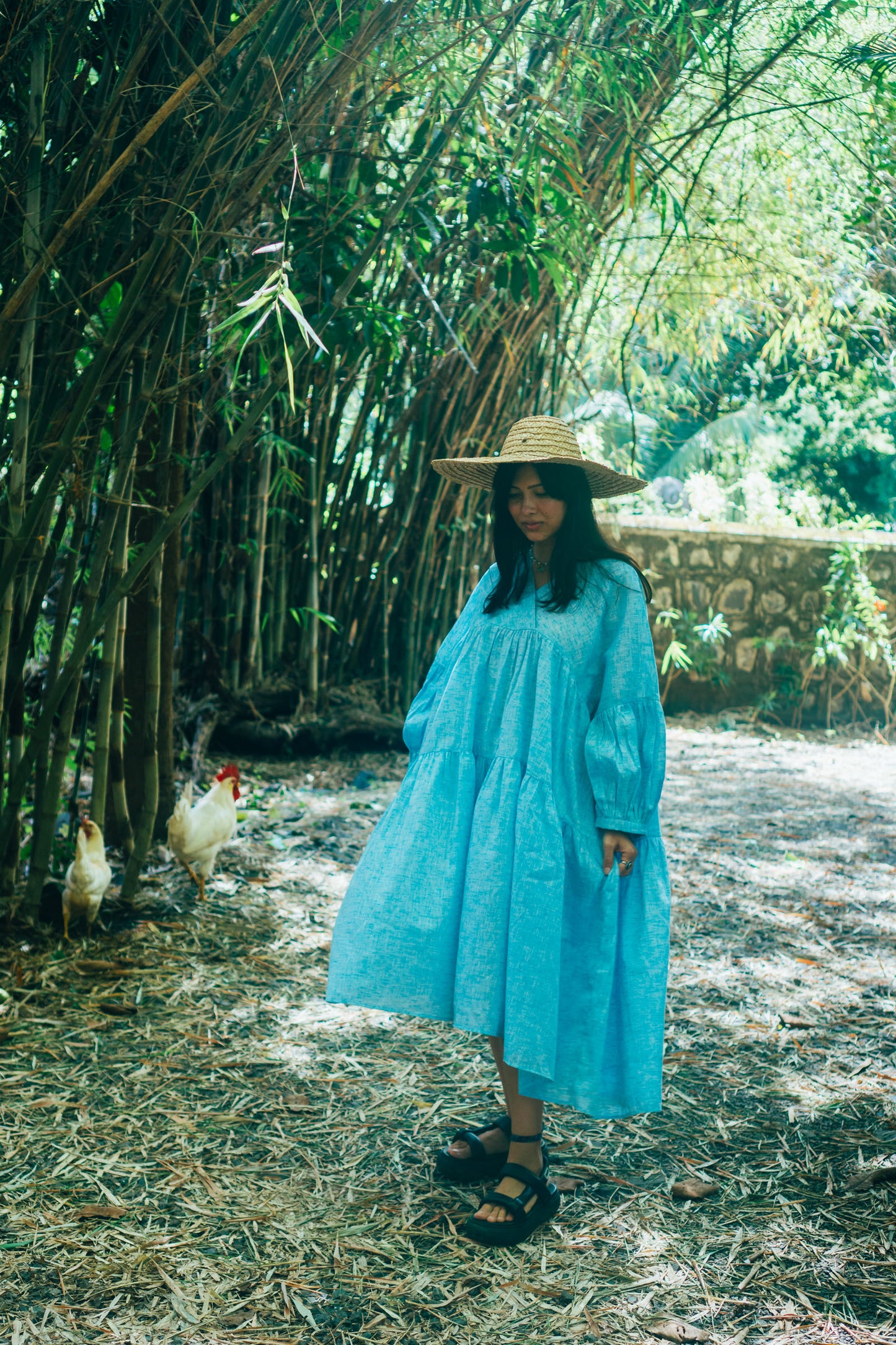 Jasmine Dress 'Light Blue Khadi'