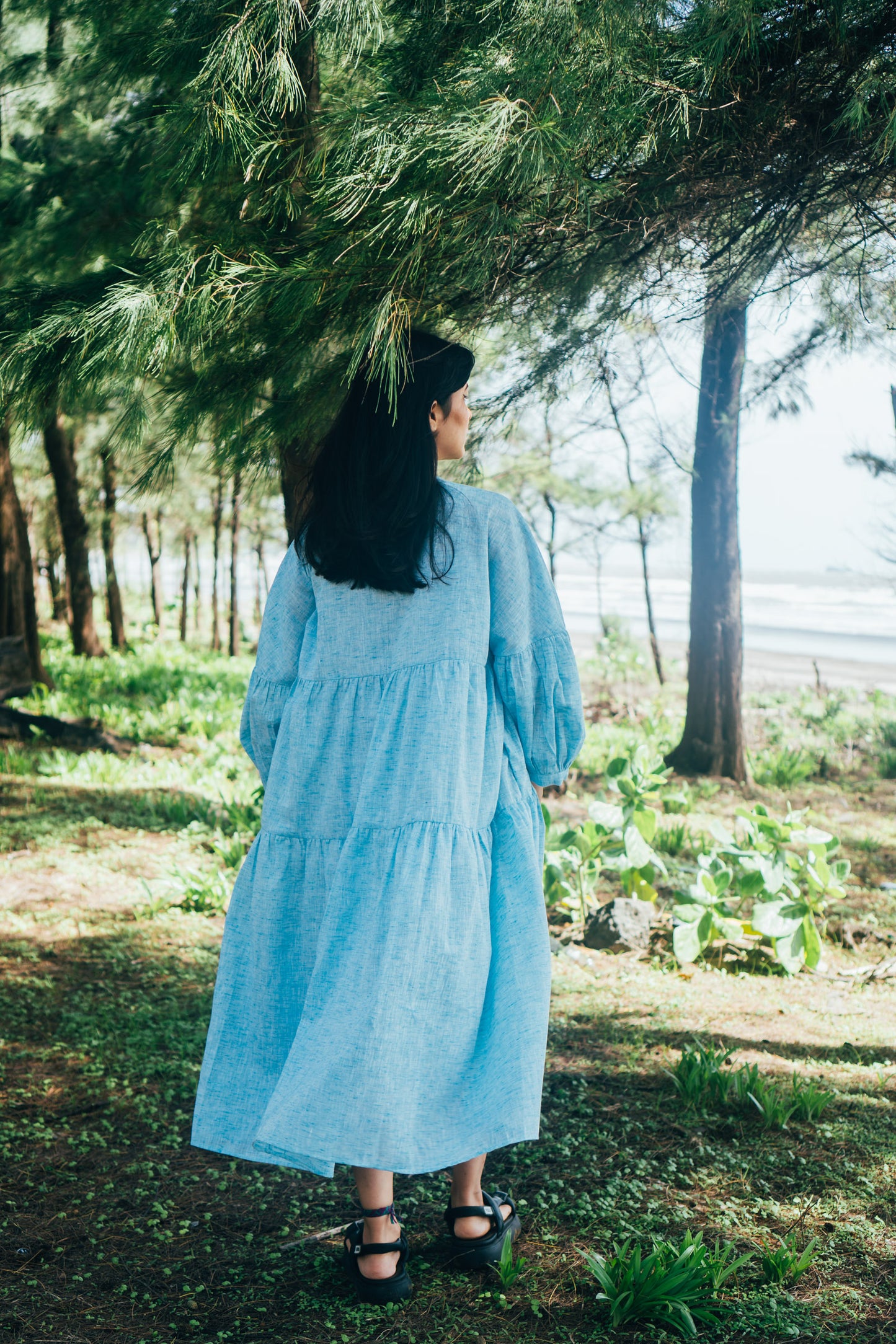 Jasmine Dress 'Light Blue Khadi'