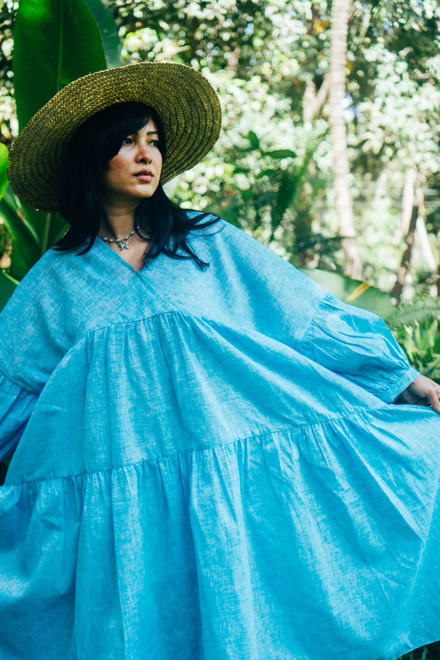 Jasmine Dress 'Light Blue Khadi'