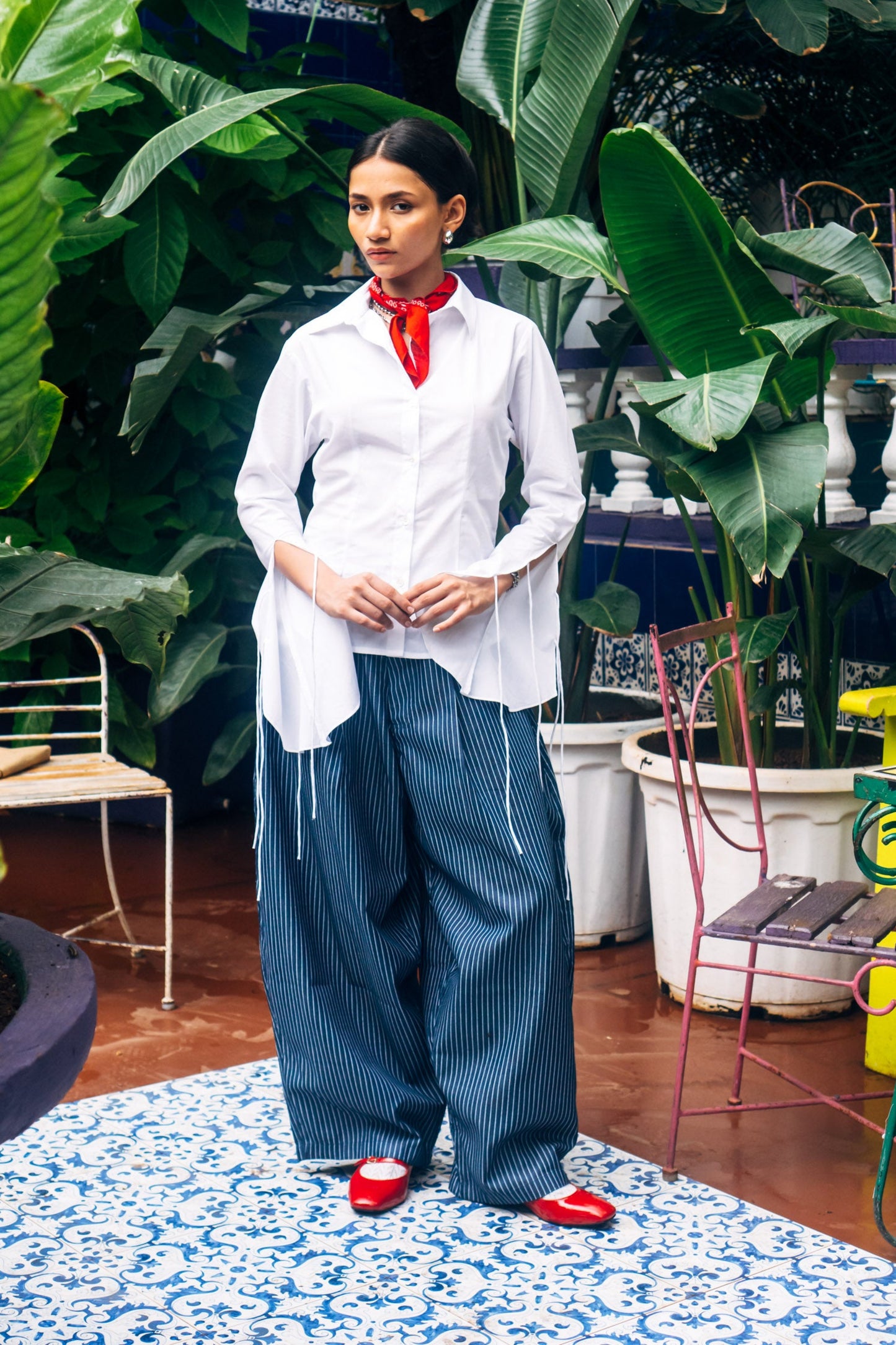 Really Wide Pants 'Blue Stripes'