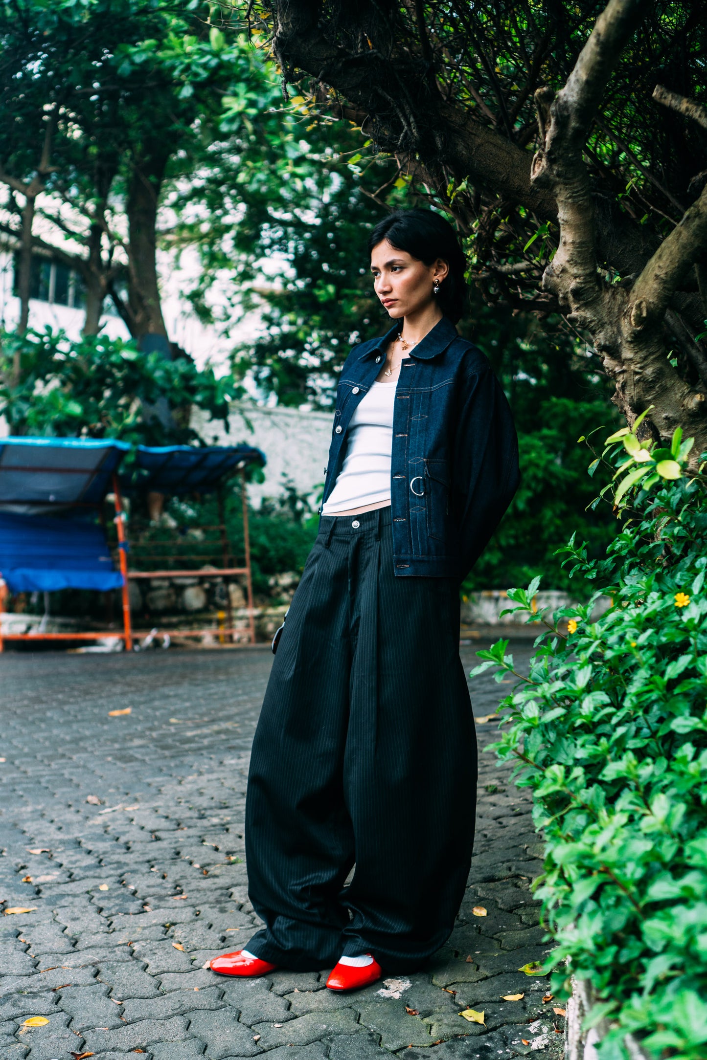 Really Wide Pants 'Black Stripes'