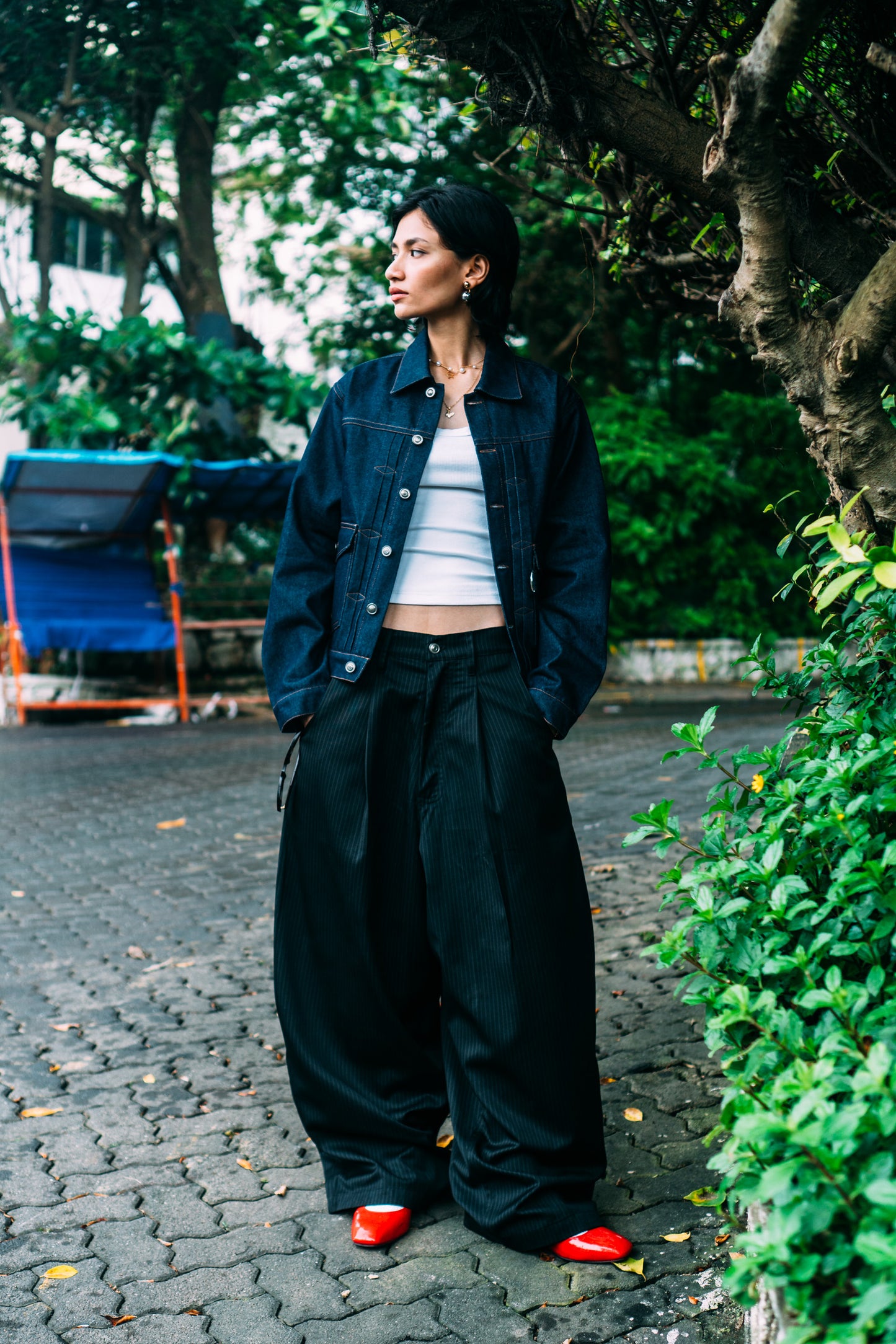 Really Wide Pants 'Black Stripes'