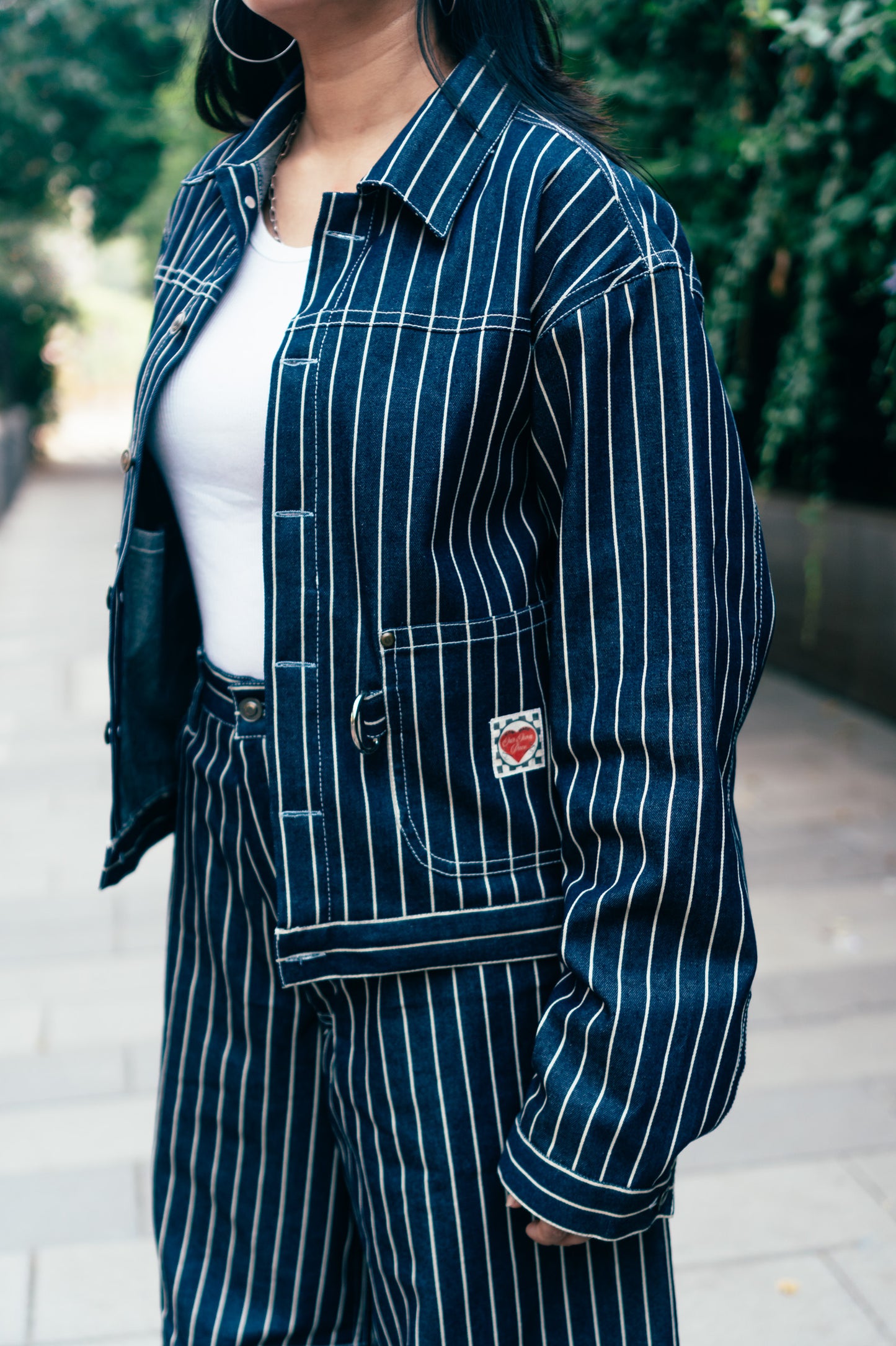 Denim Work Jacket 'Railroad Stripe'
