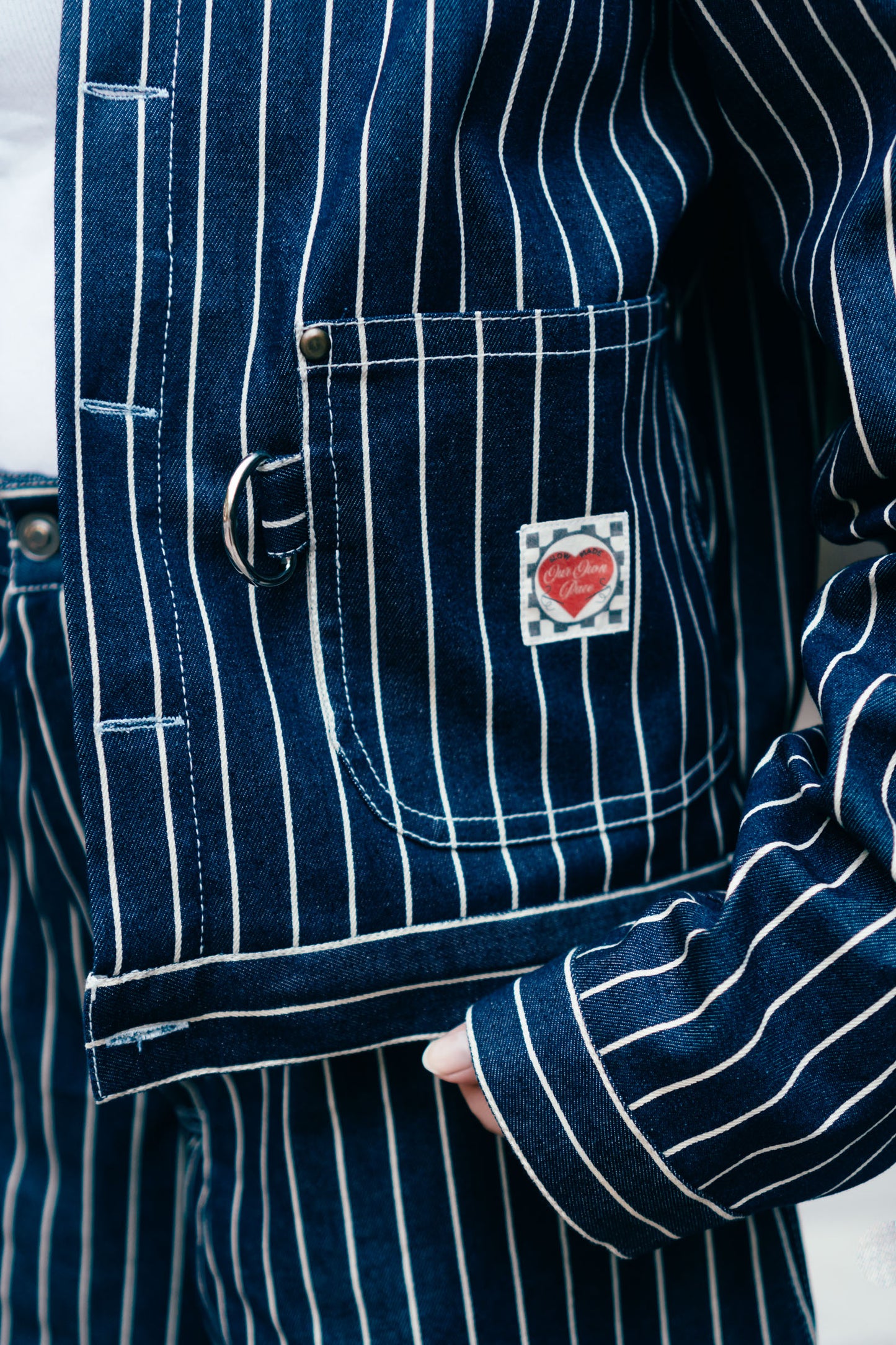 Denim Work Jacket 'Railroad Stripe'