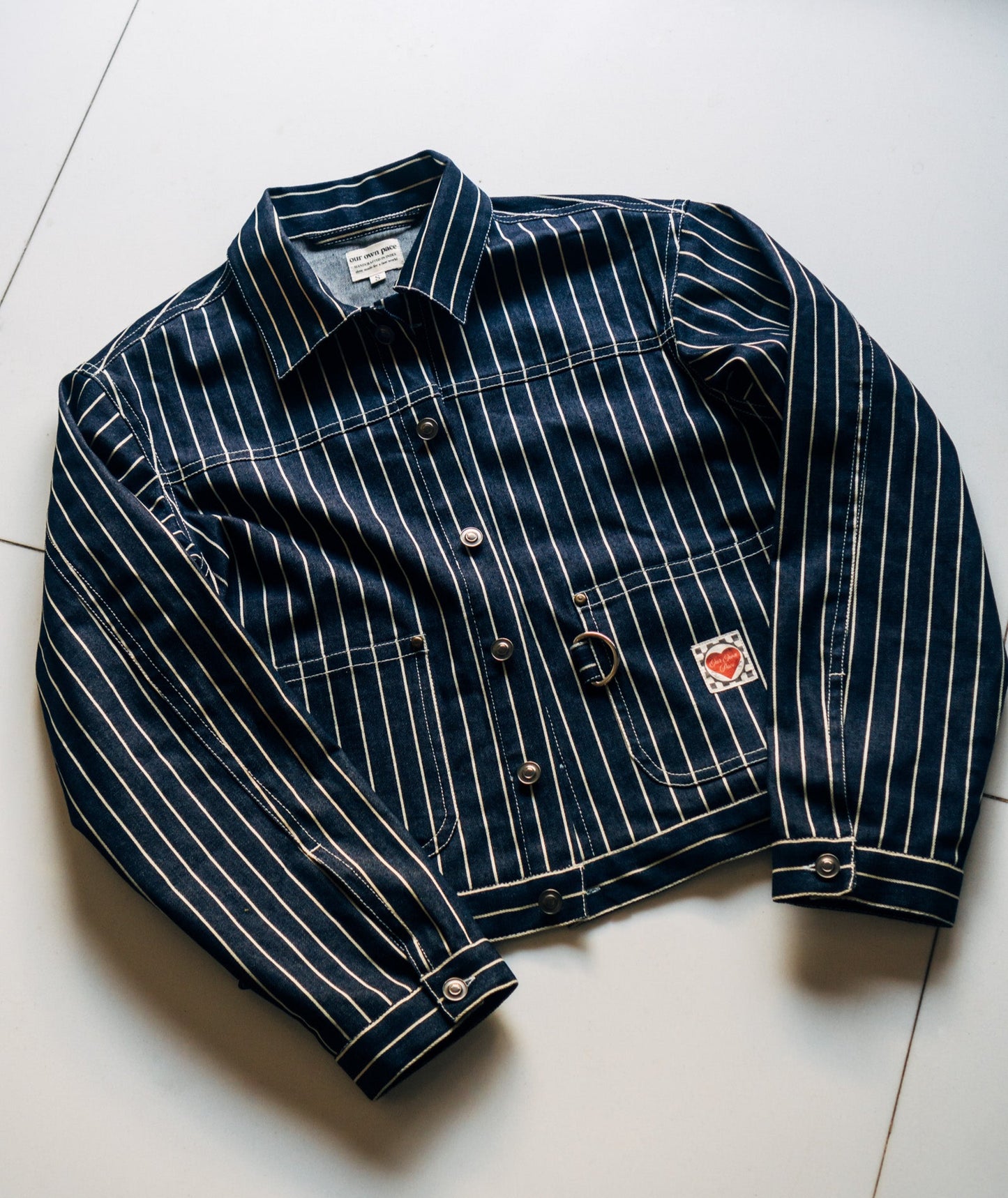 Denim Work Jacket 'Railroad Stripe'