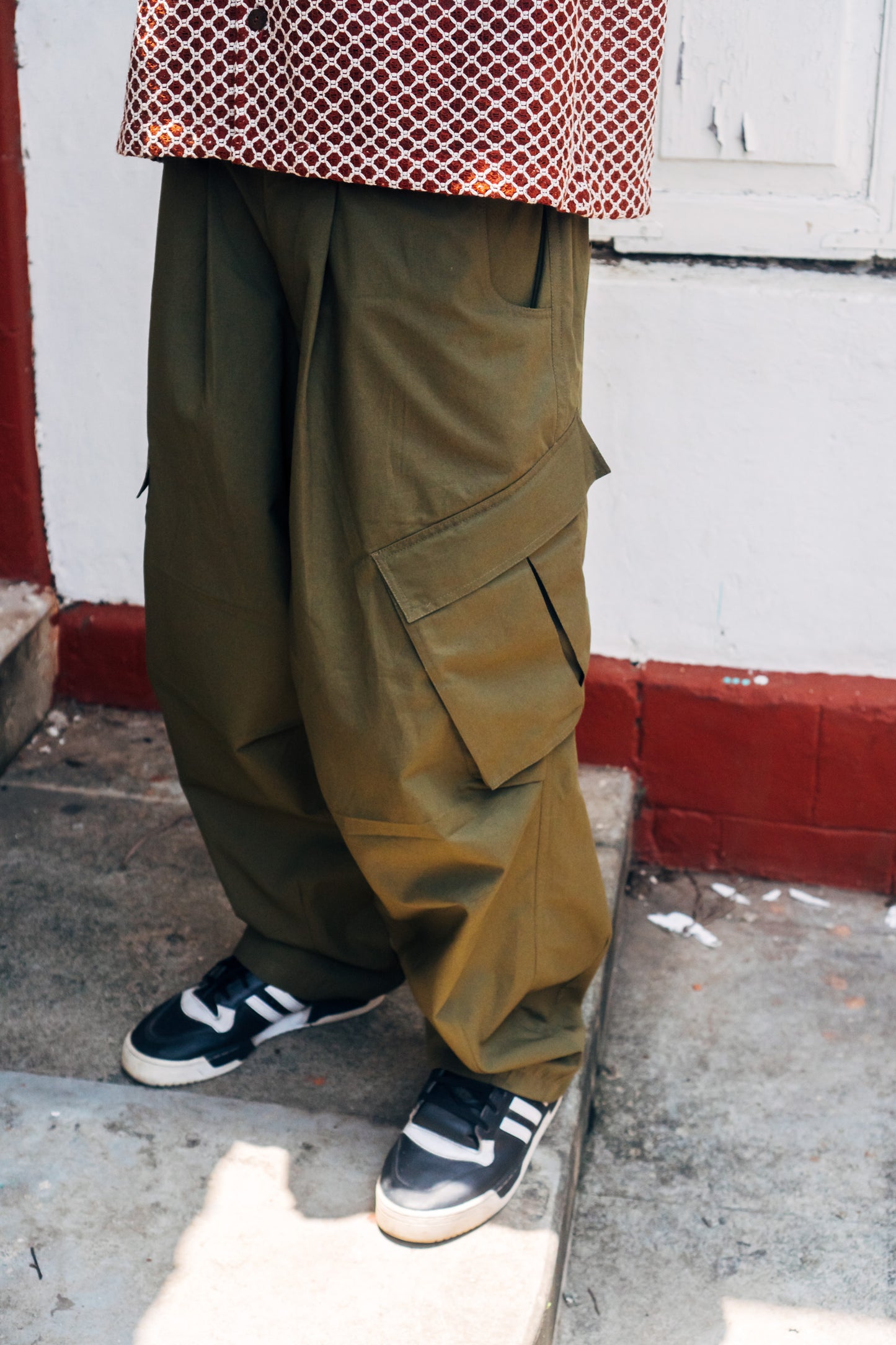 Balloon Cargo Pants 'Olive Canvas'