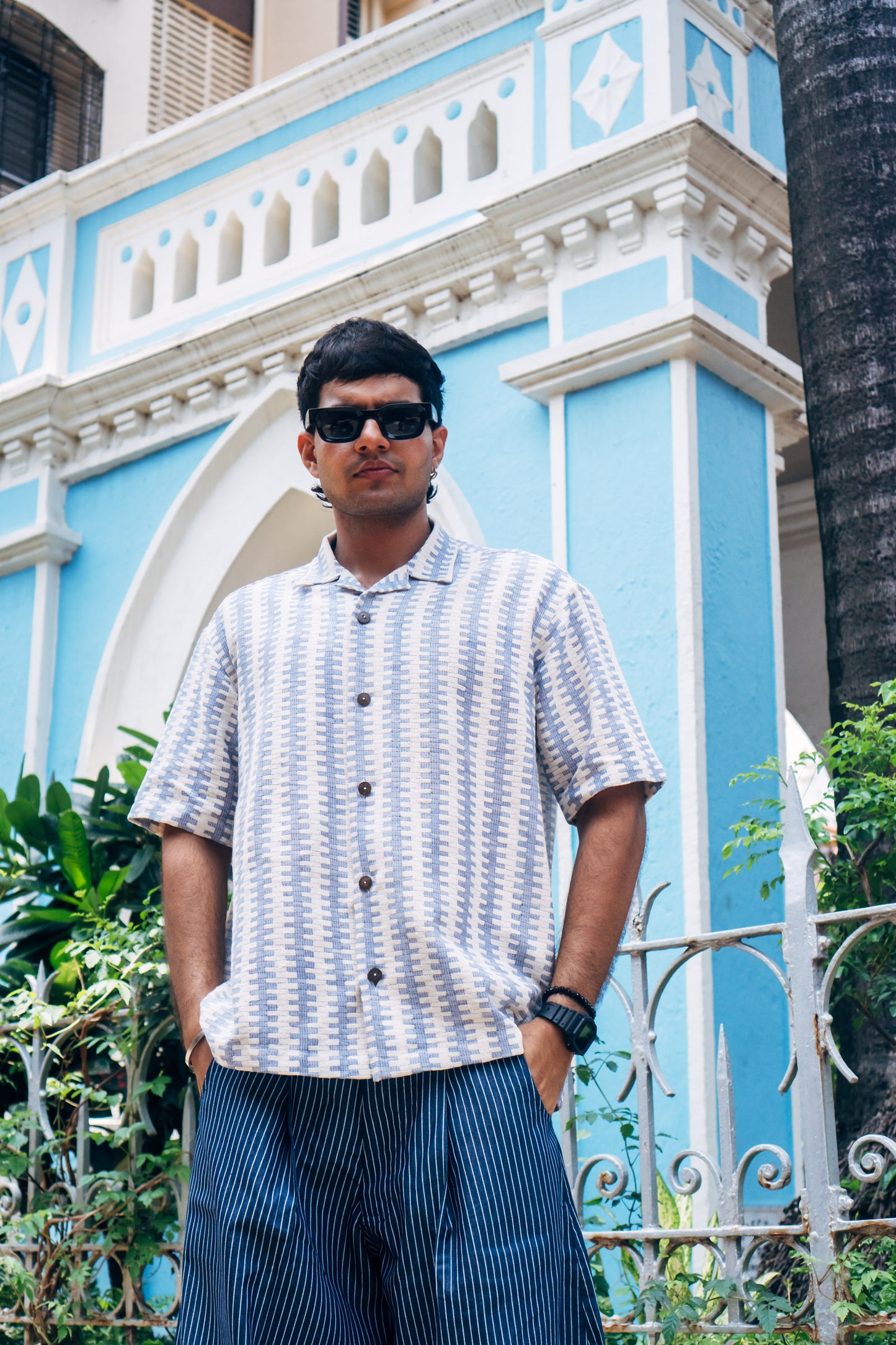 Crochet Shirt 'Light Blue'