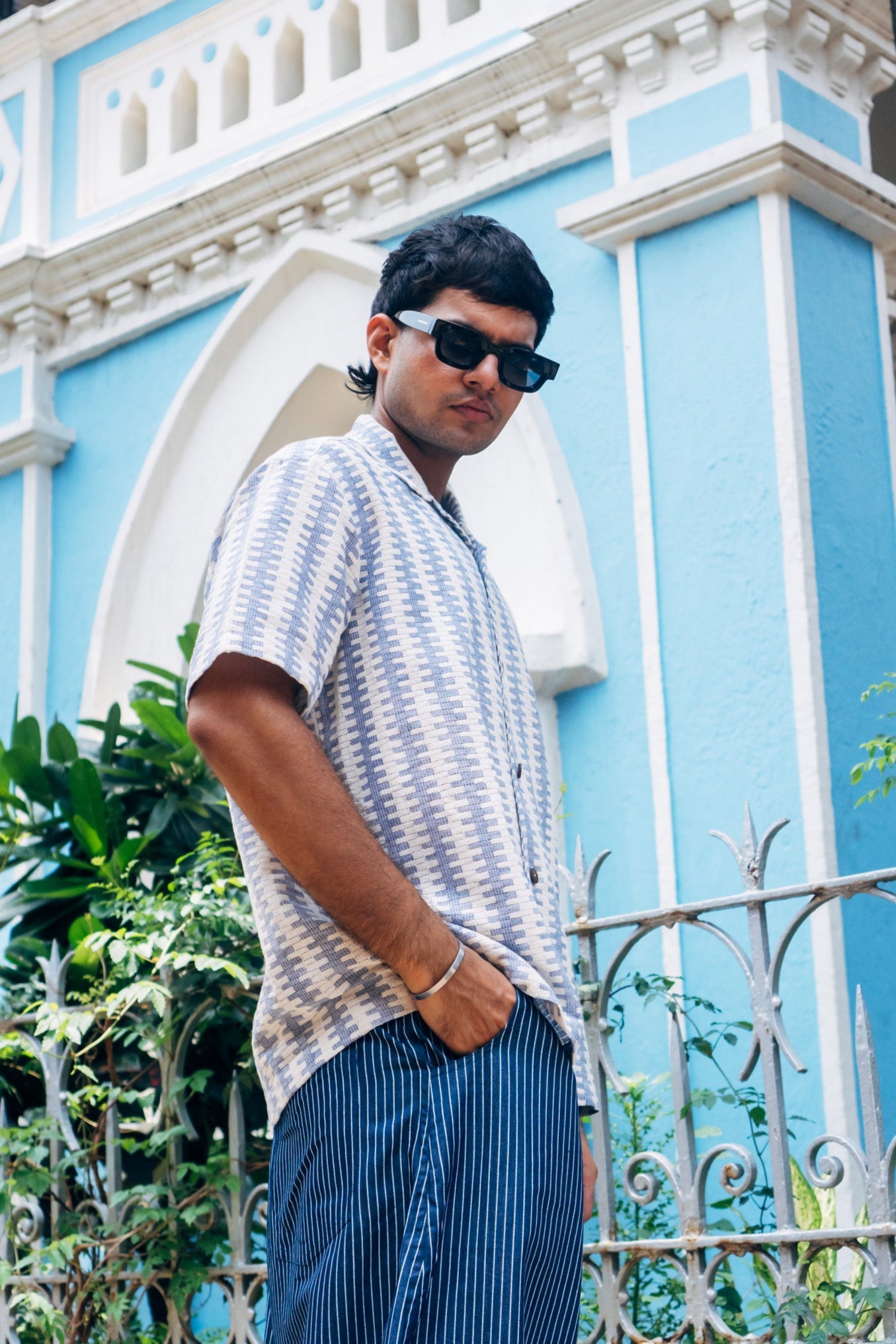 Crochet Shirt 'Light Blue'
