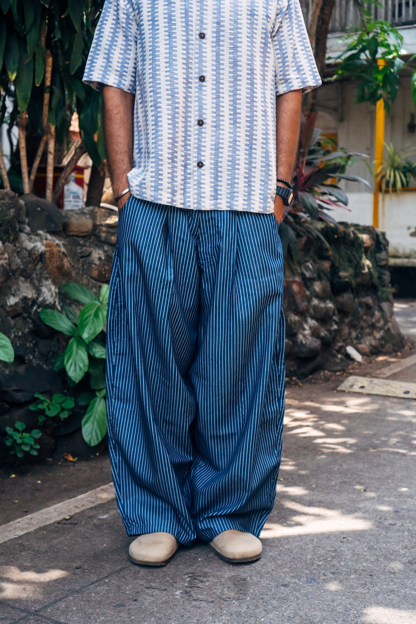 Really Wide Pants 'Blue Stripes'