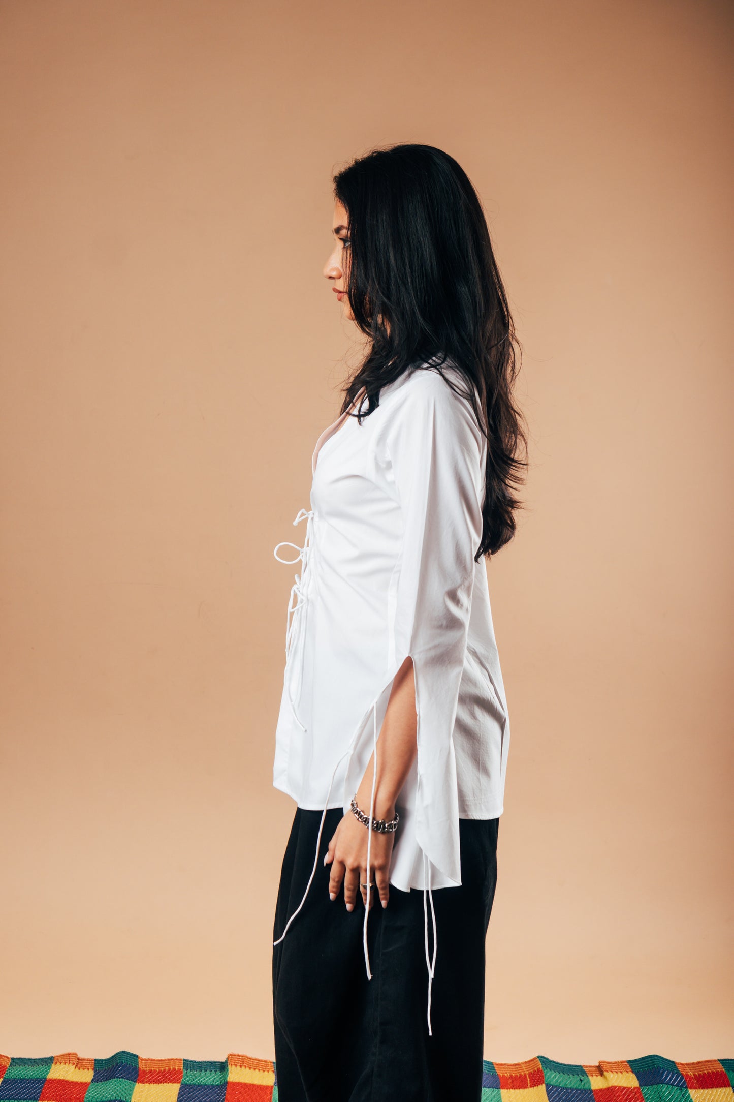 Chèrie Front Tie Top 'Snow White'
