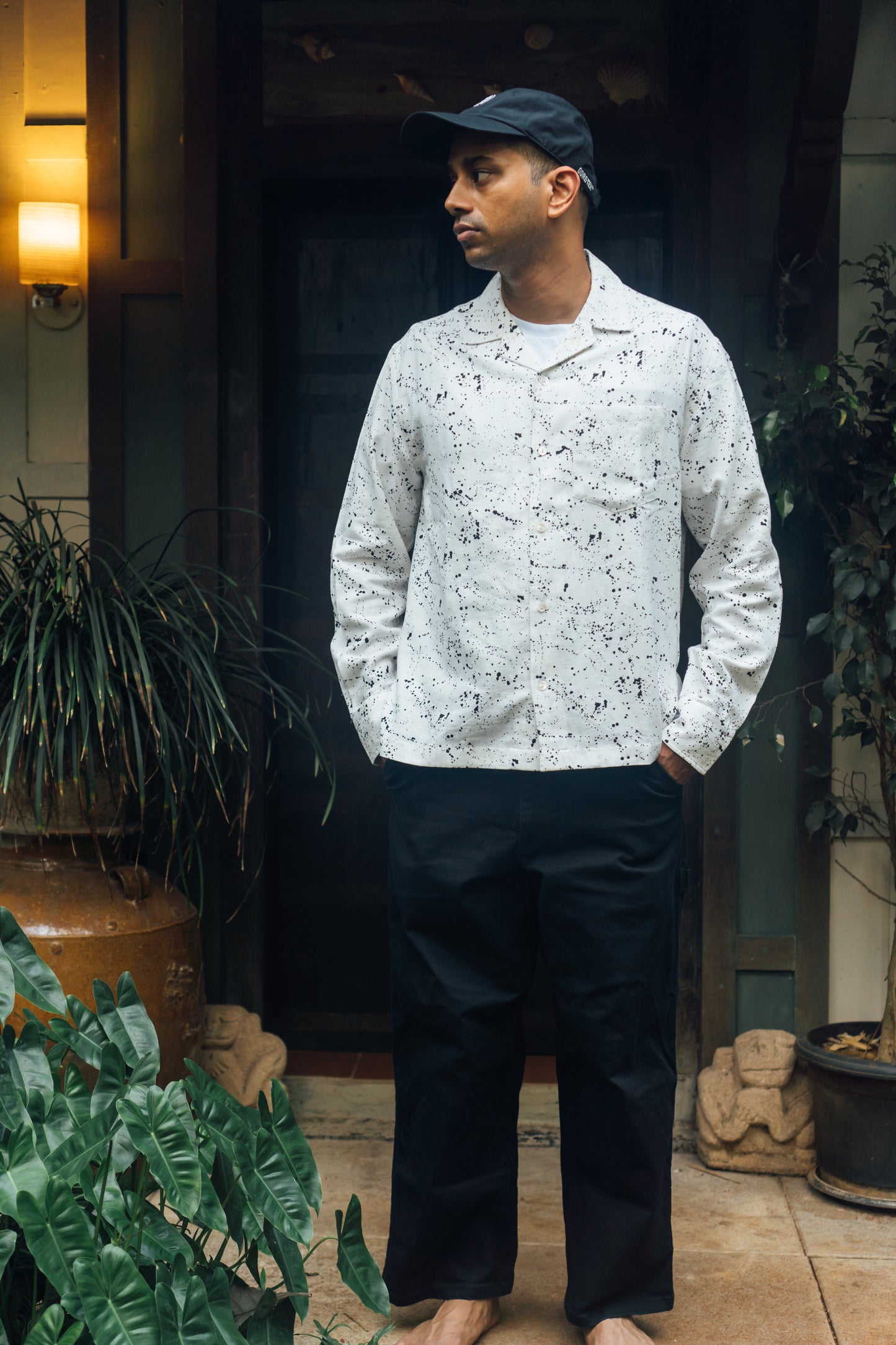 L/S Camp Shirt 'Paint Splatter Khadi'