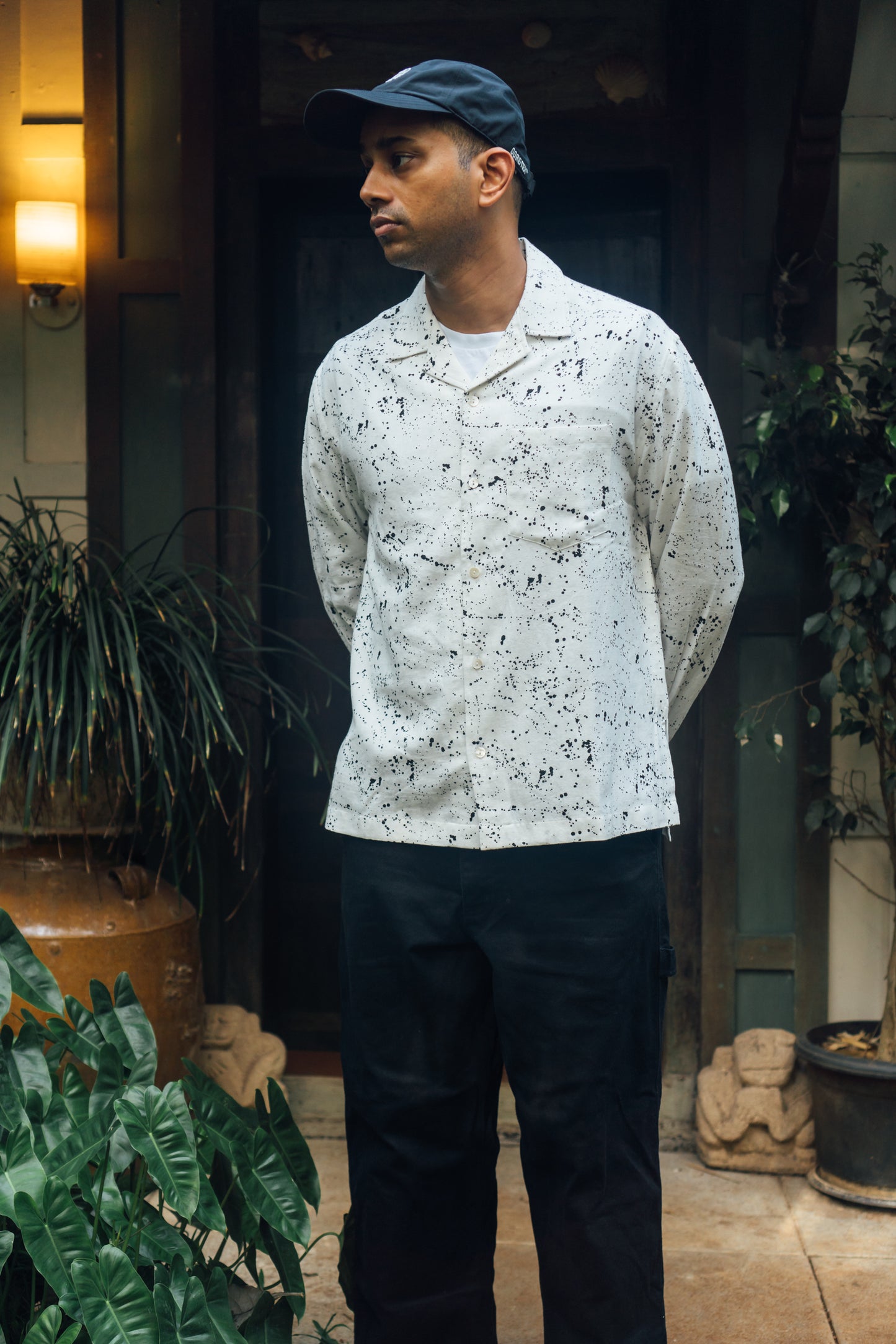 L/S Camp Shirt 'Paint Splatter Khadi'