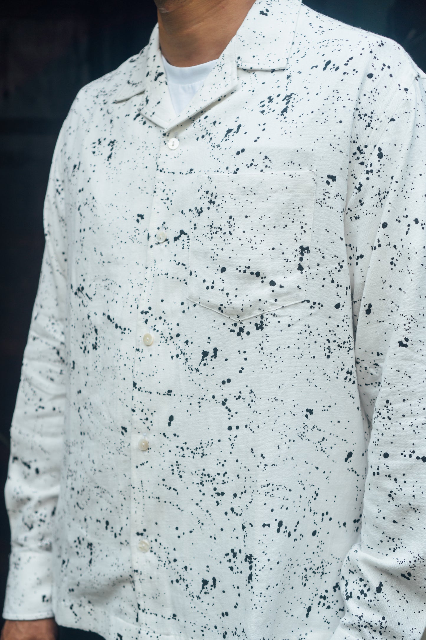 L/S Camp Shirt 'Paint Splatter Khadi'