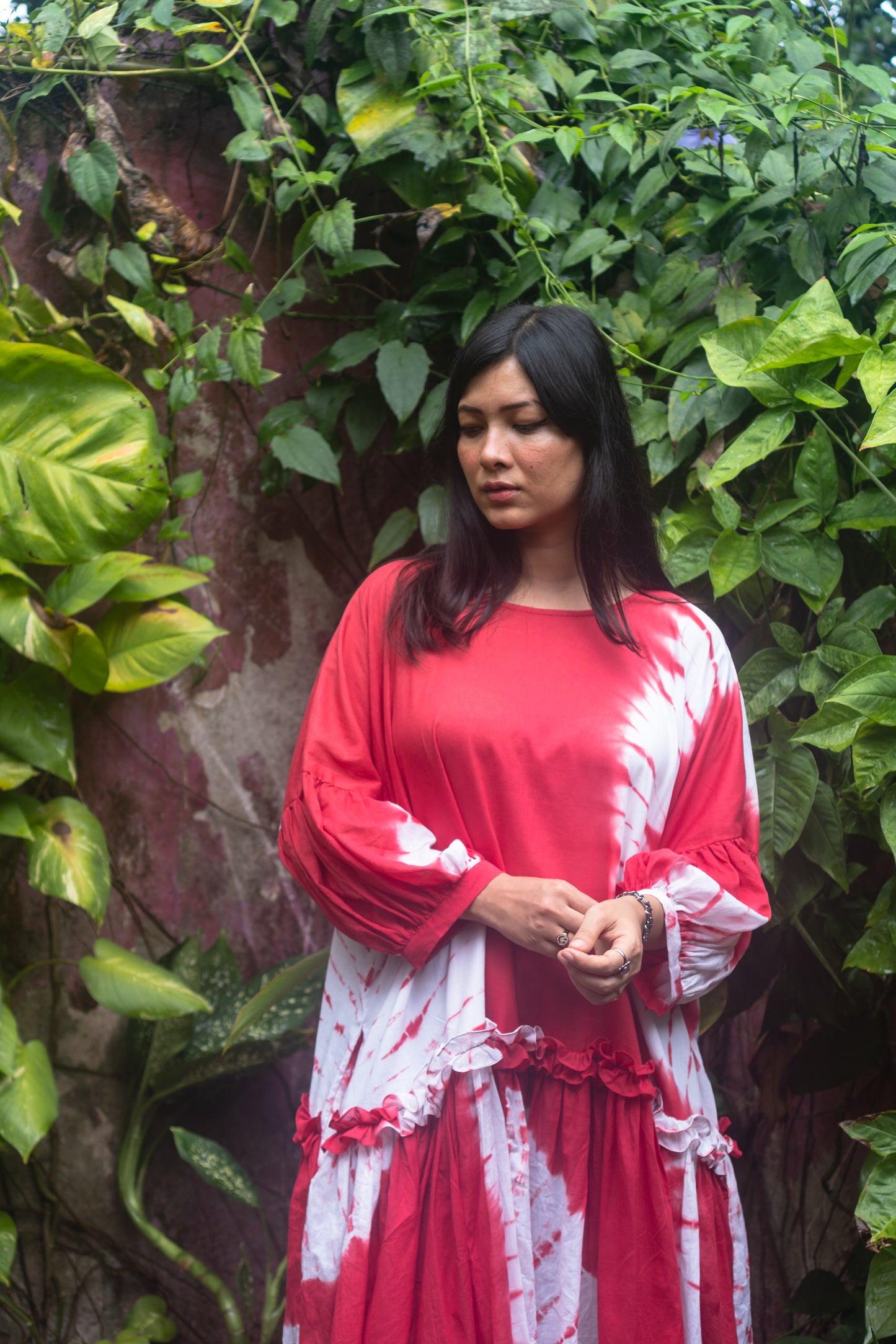 Orchid Dress 'Crimson Tiedye'