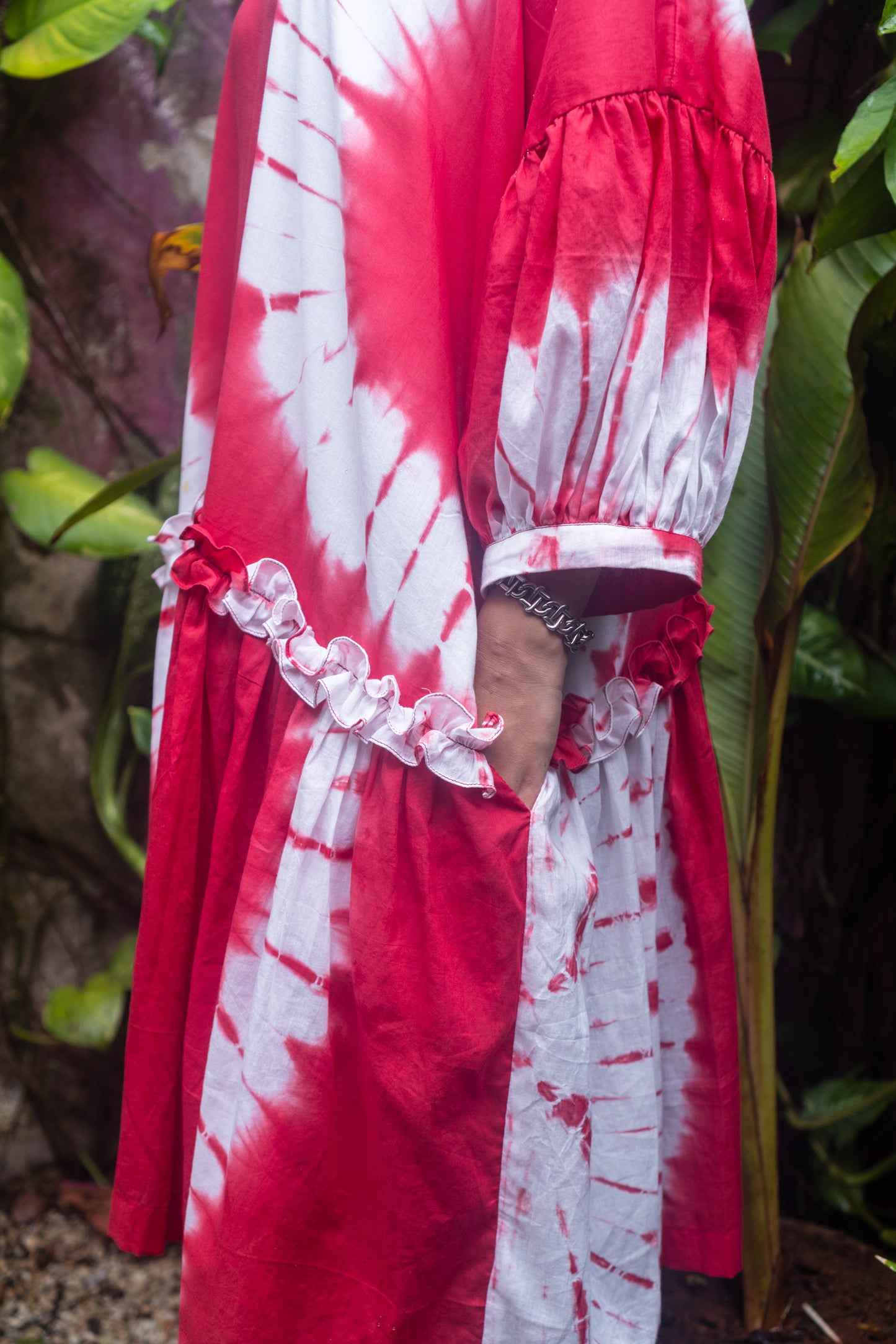 Orchid Dress 'Crimson Tiedye'