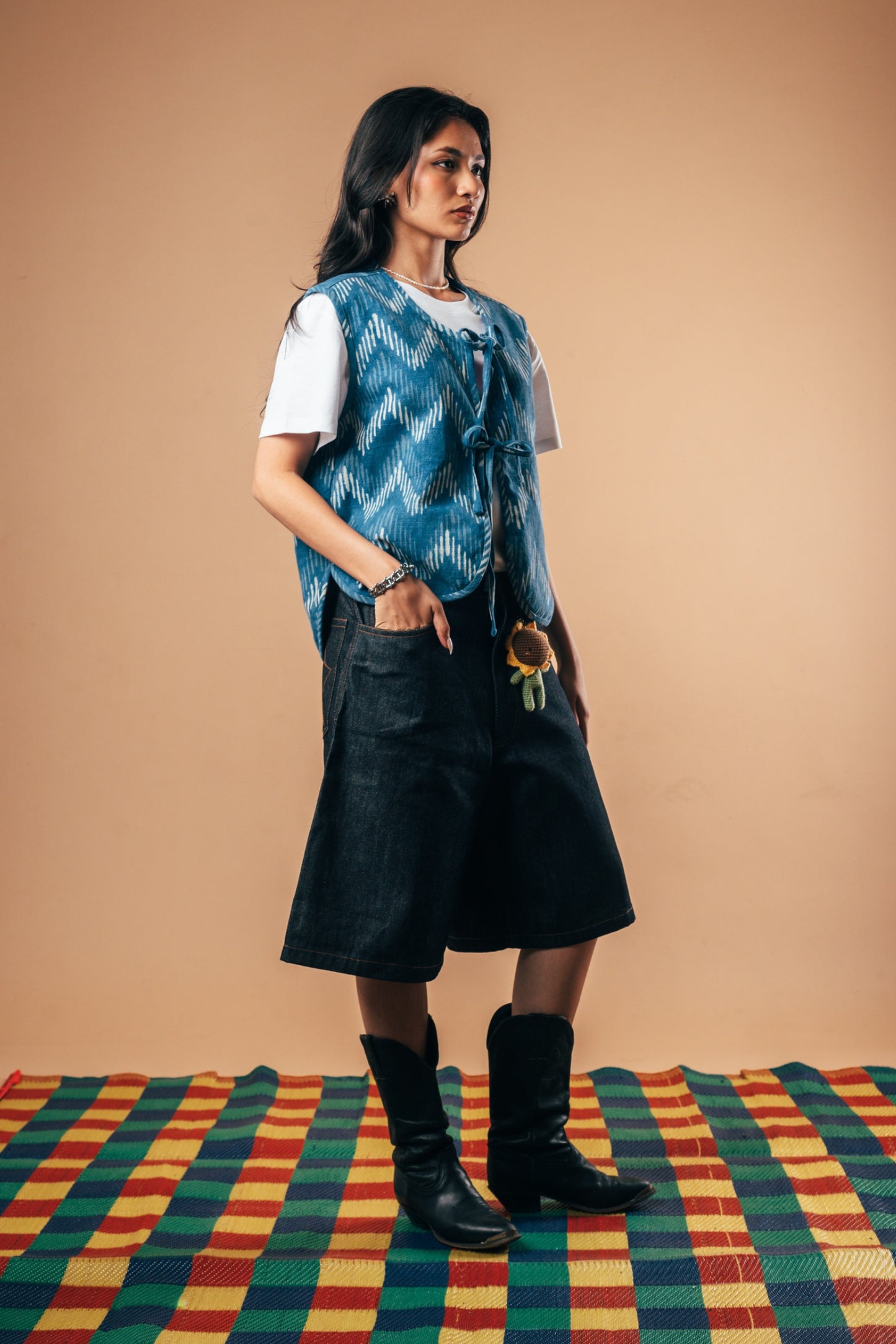 Kiki Gilet 'Indigo Dabu'