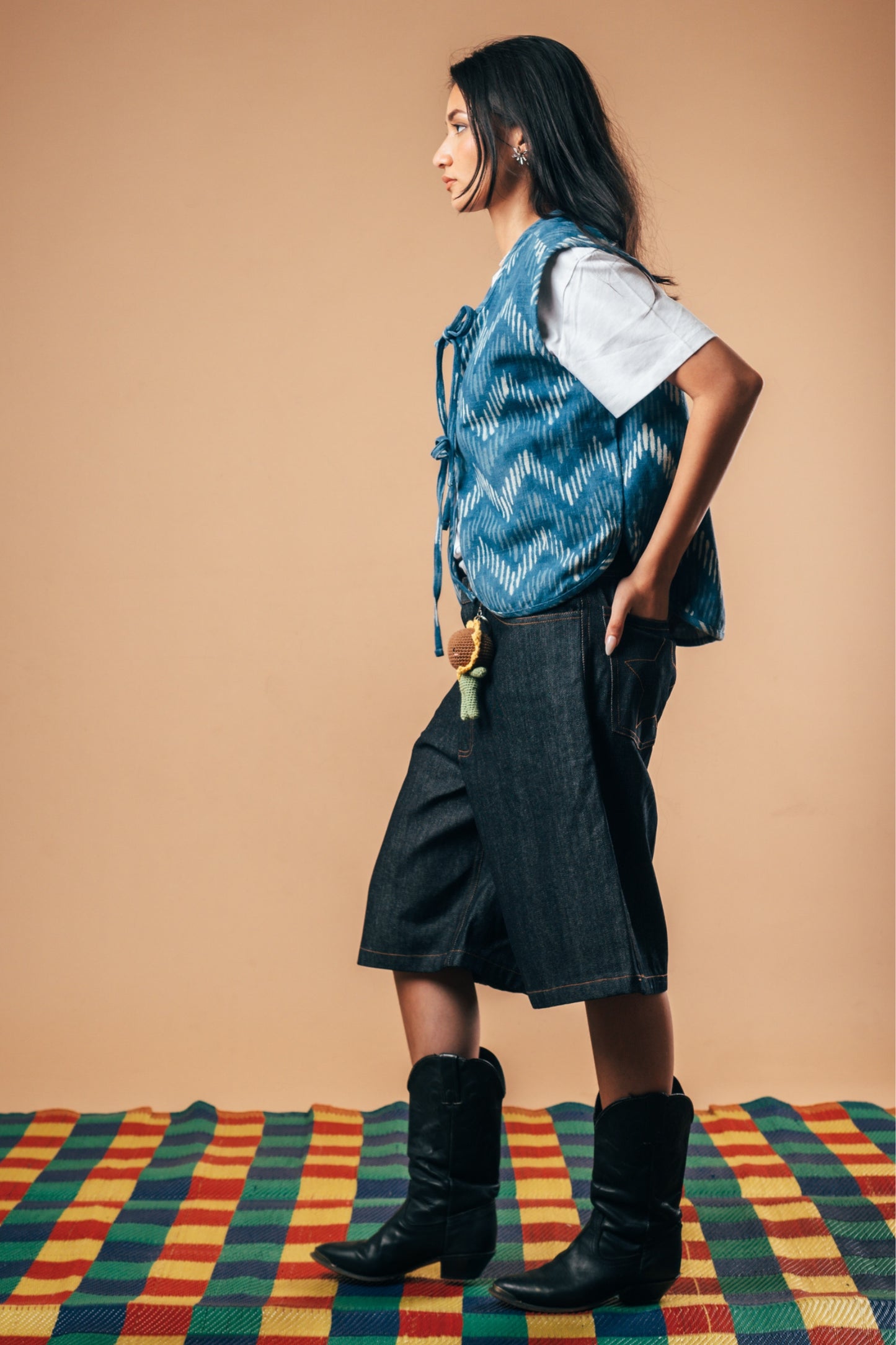 Kiki Gilet 'Indigo Dabu'