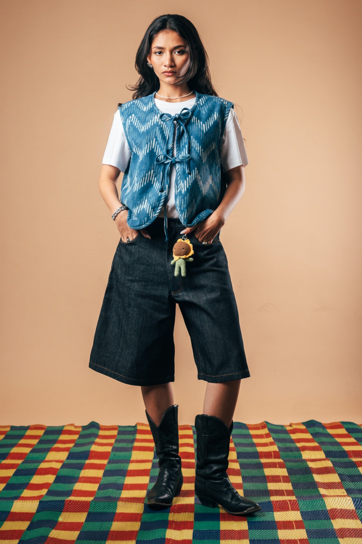 Kiki Gilet 'Indigo Dabu'
