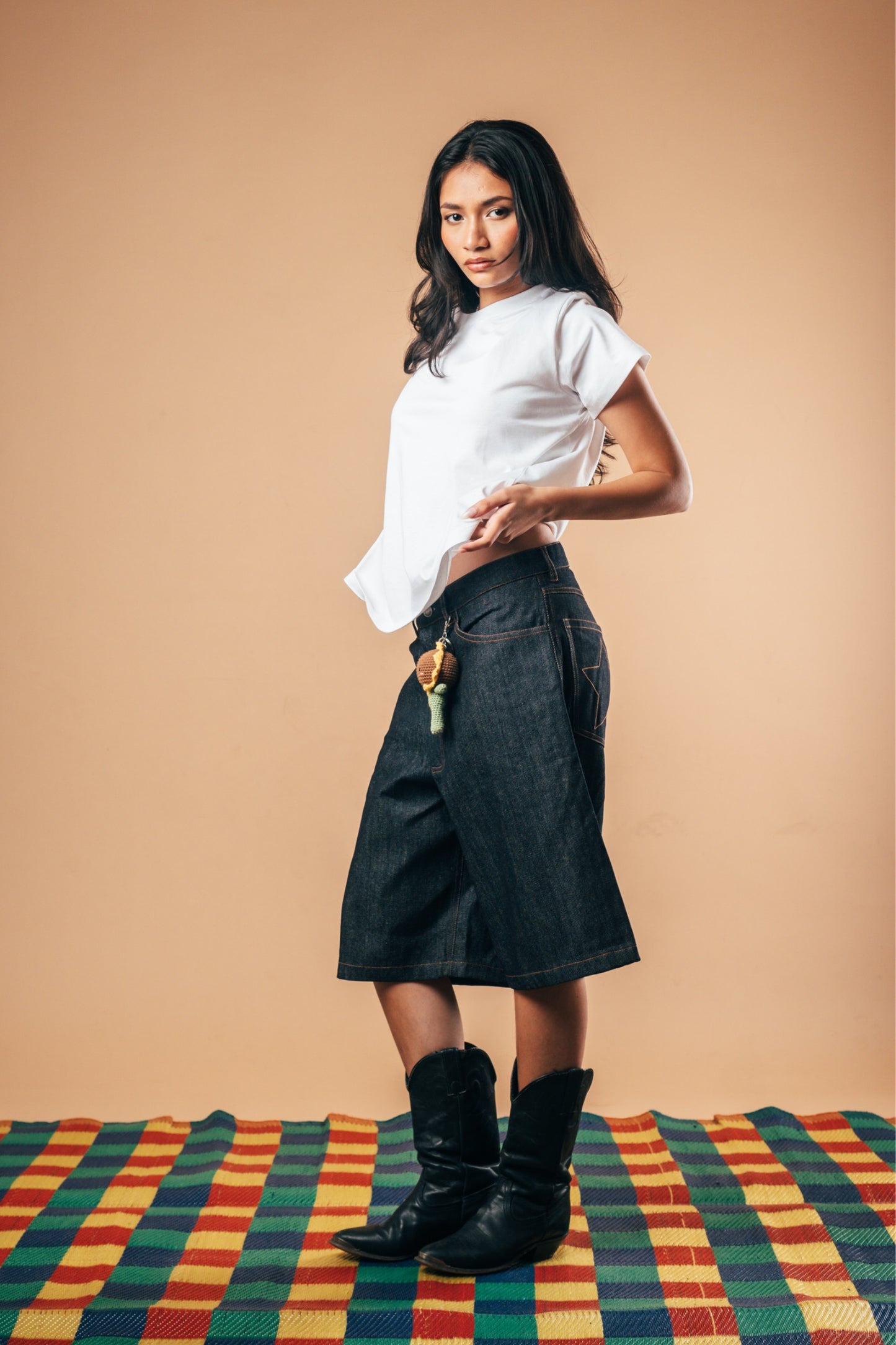 I'm A Star Jorts 'Raw Indigo'