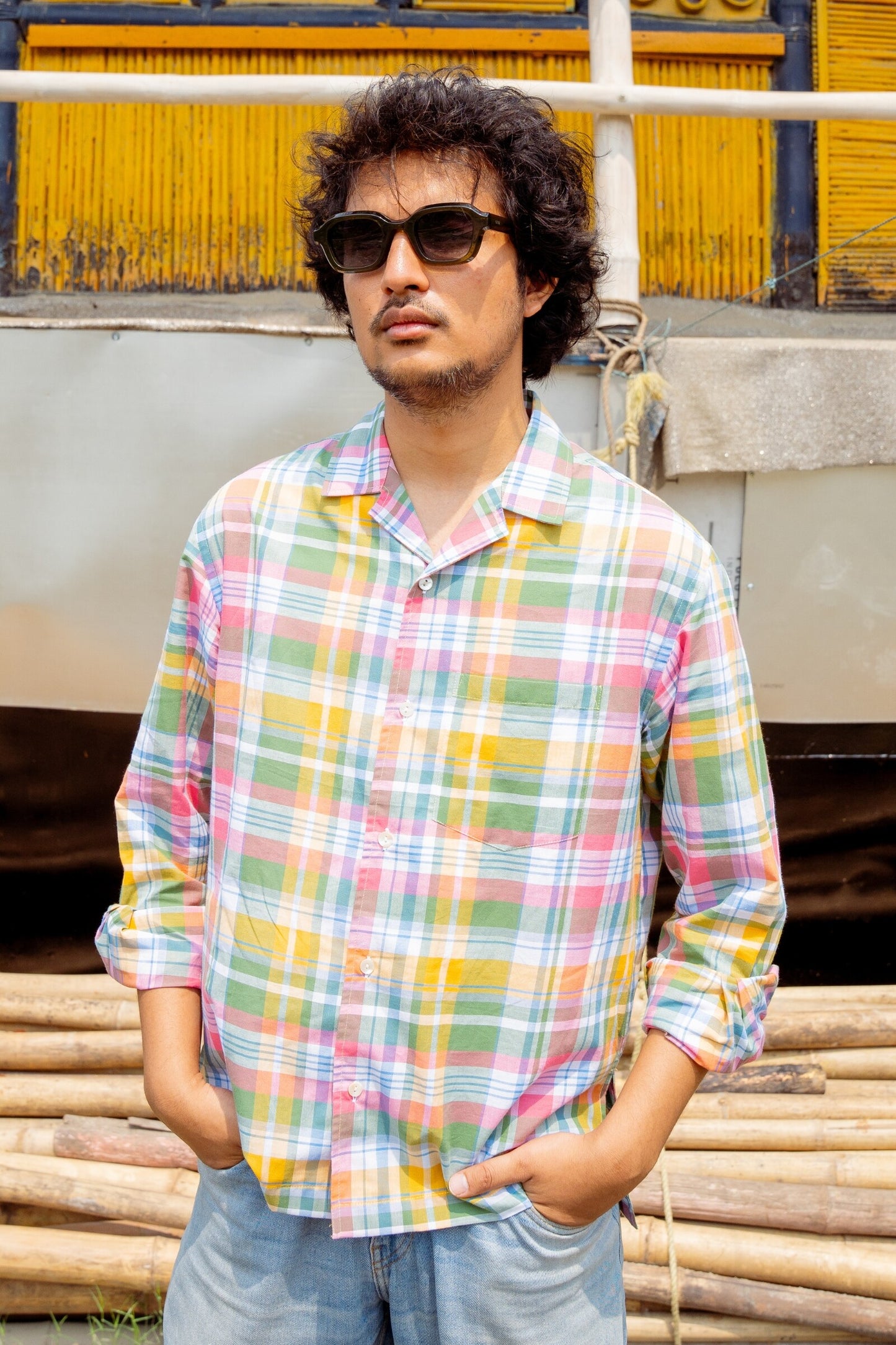 L/S Camp Shirt 'Madras Magic 01'