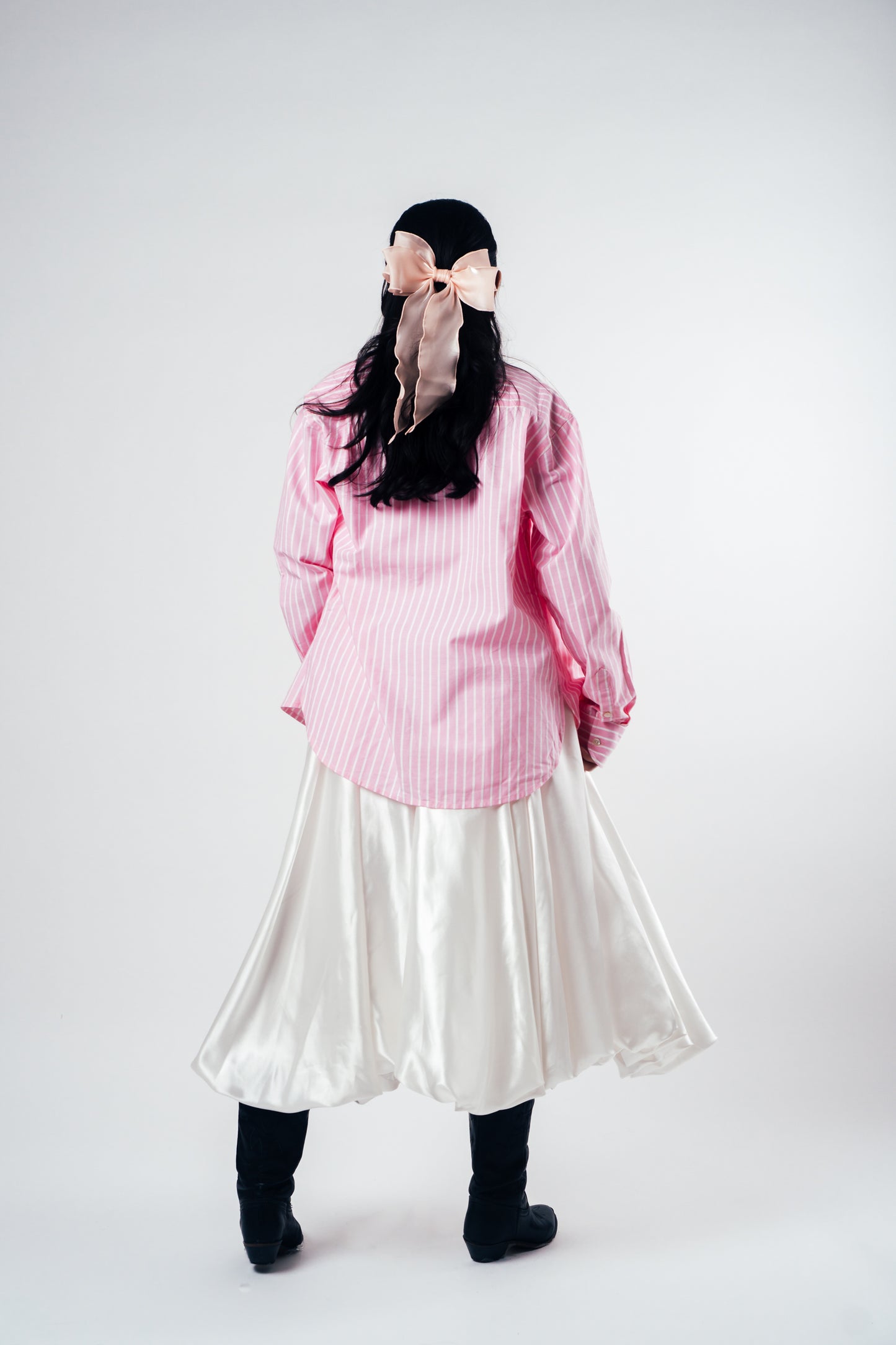 Midi Bubble Skirt 'Pearl White'