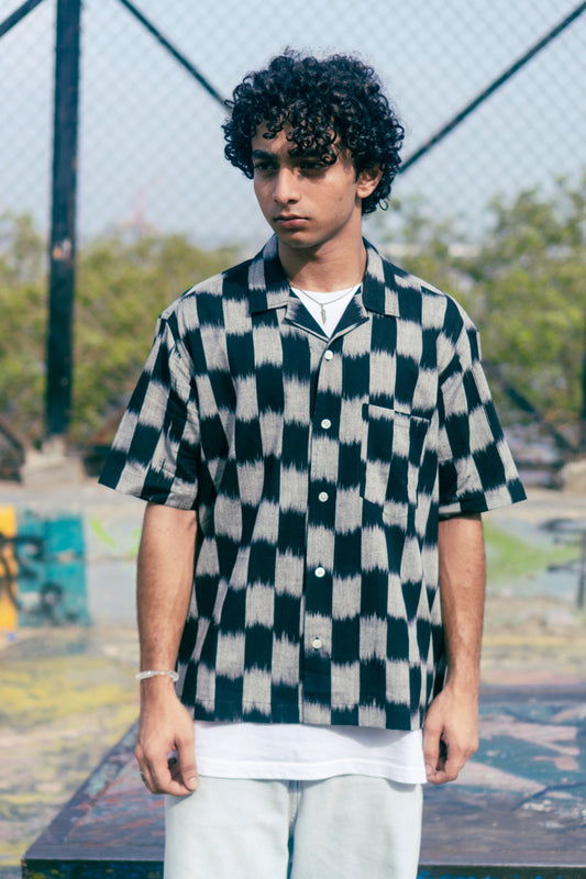 S/S Camp Shirt 'Checkerboard Ikat'