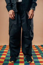 Balloon Cargo Pants 'Black Twill'