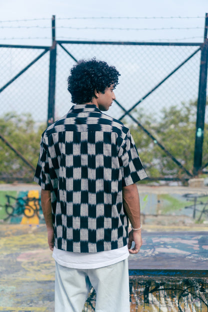 S/S Camp Shirt 'Checkerboard Ikat'