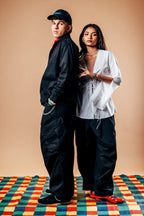 Balloon Cargo Pants 'Black Twill'