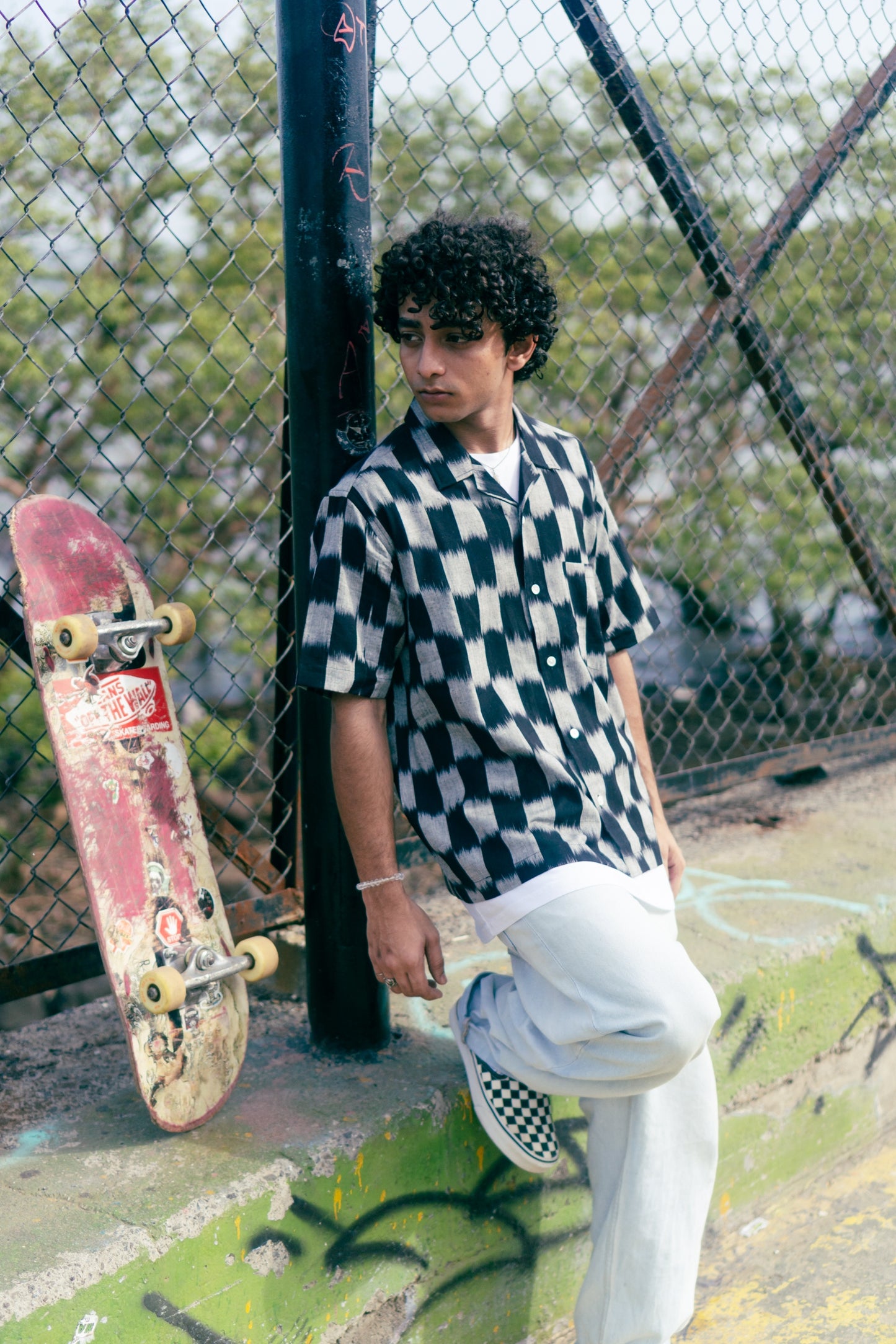 S/S Camp Shirt 'Checkerboard Ikat'