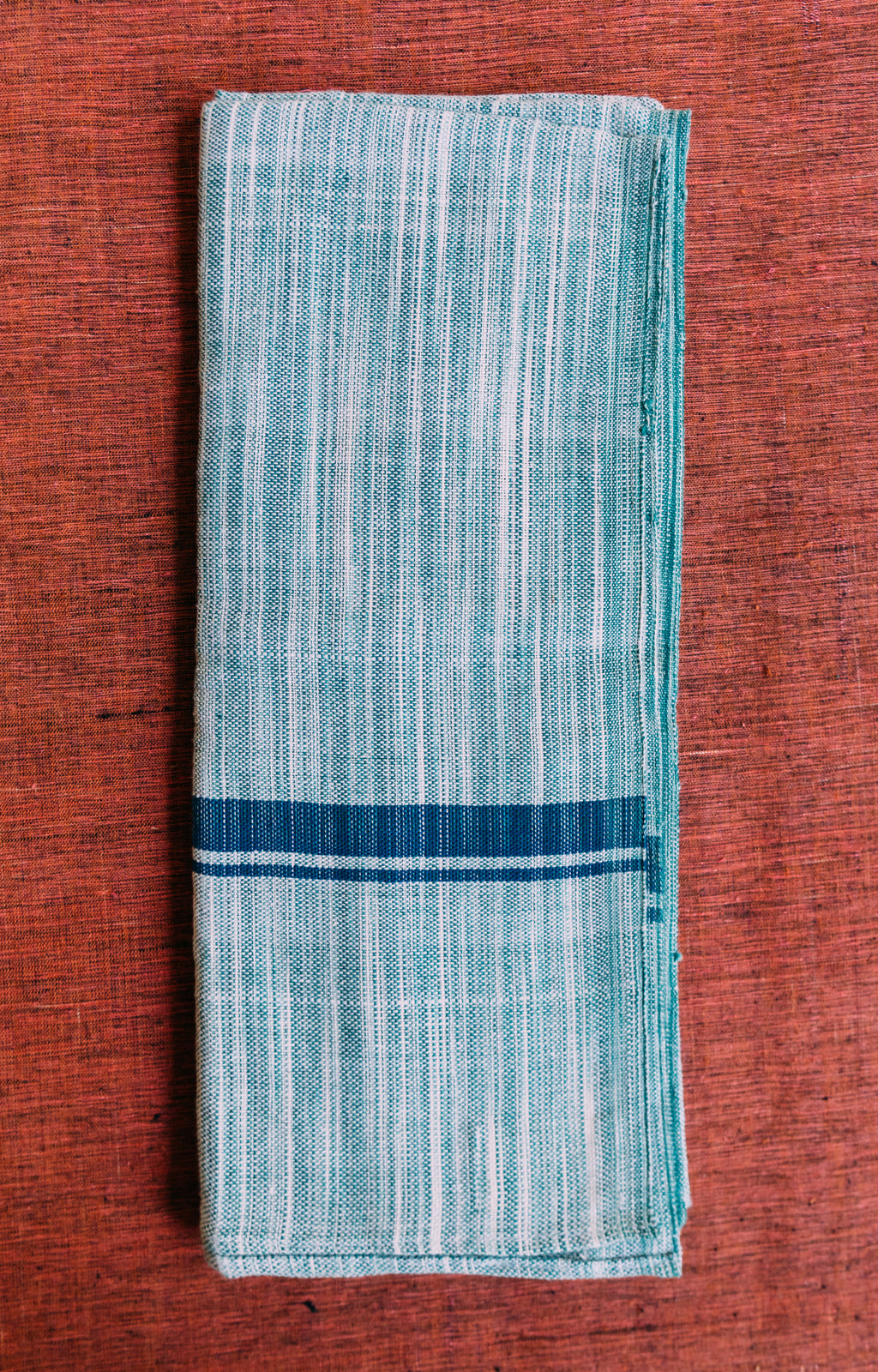 Handloom Handtowel (Green/Blue)
