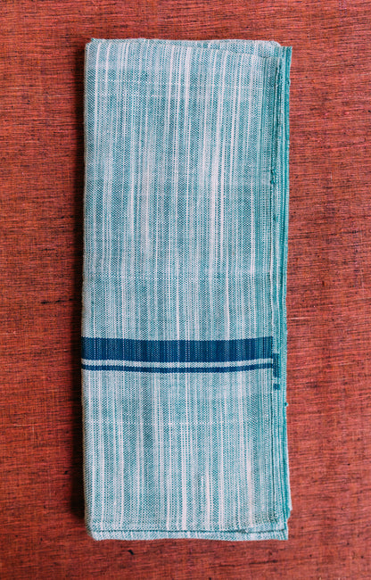 Handloom Handtowel (Green/Blue)