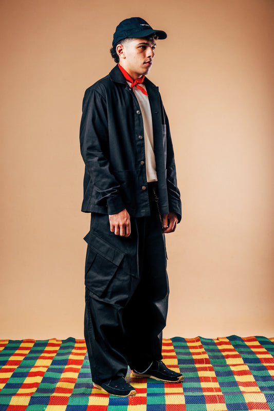 Balloon Cargo Pants 'Black Twill'