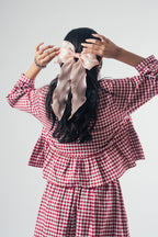 Front Tie Peplum Top 'Red'