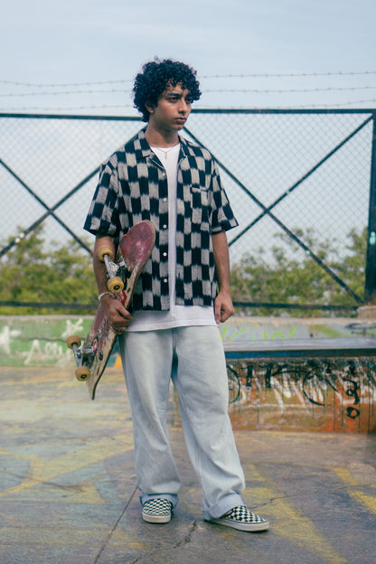 S/S Camp Shirt 'Checkerboard Ikat'