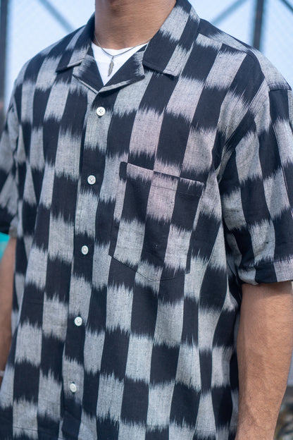 S/S Camp Shirt 'Checkerboard Ikat'