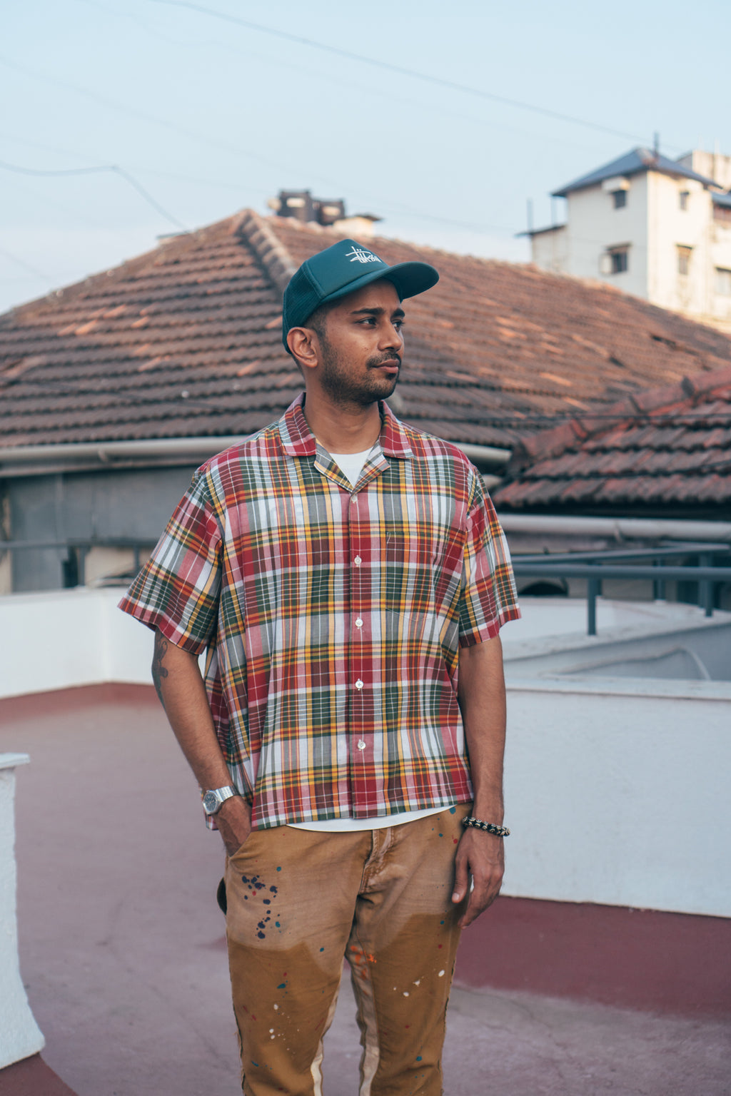 S/S Gather Shirt 'Madras Magic 05'