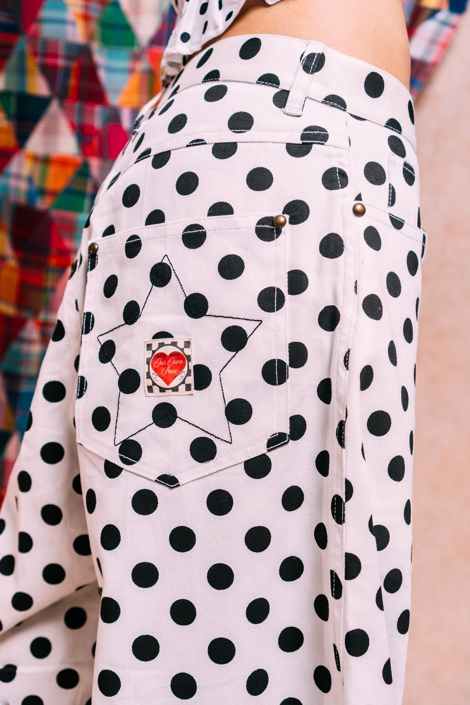 I'm A Star Horseshoe Jeans 'Black Polka Dots'